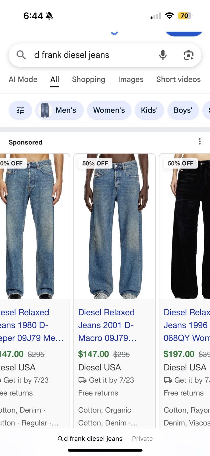 Diesel DIESEL D-FRANKY JEANS Size US 32 / EU 48 - 4 Thumbnail