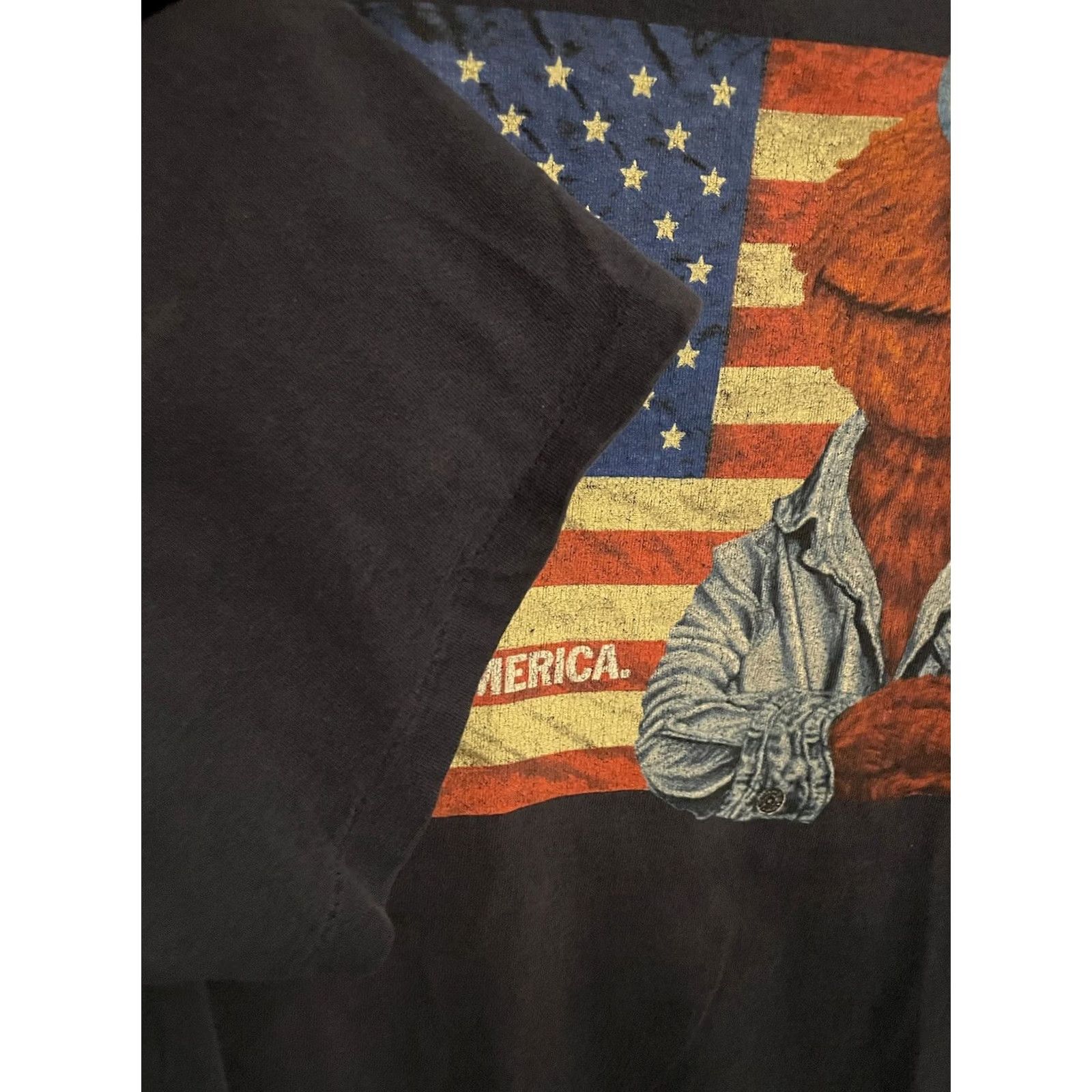 Delta VINTAGE 90s Elmo Shadow Print Shirt XL Sesame Street Delta Men's Short Sleeve Crew Neck Cotton T-Shirt 1990s Graphic Print Size US XL / EU 56 / 4 - 7 Thumbnail