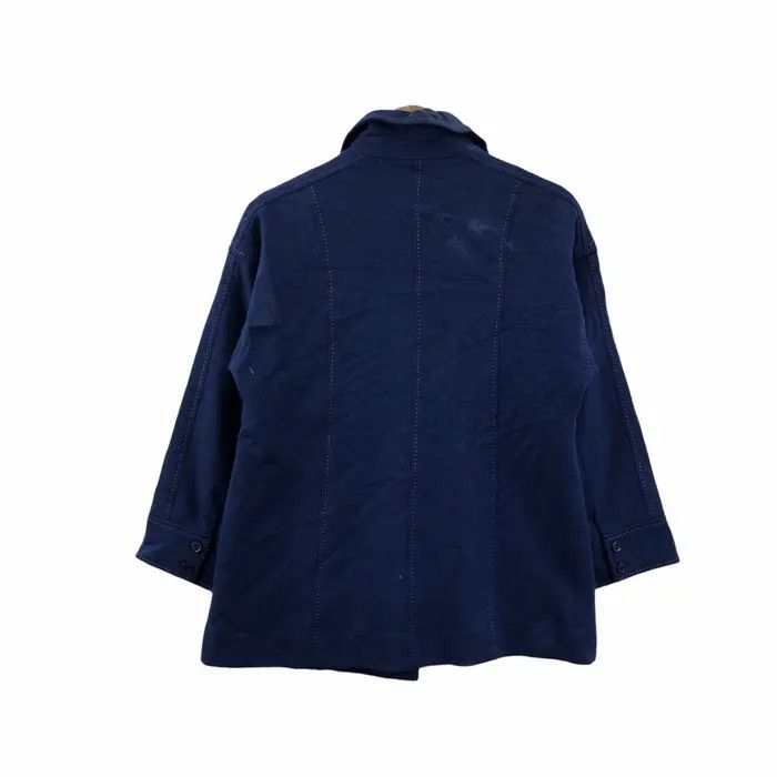 Vintage Vtg 90’ MISS PIATTELLI ROMA Blue Indigo Natural Dye Jacket Size M / US 6-8 / IT 42-44 - 3 Thumbnail