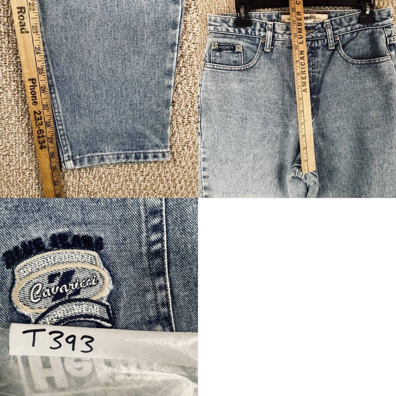 Etro VINTAGE Z. CAVARICCI Jeans Women’s 32 Regular 90s Boyfriend Blue 31in Inseam Stone Wash Embroidered 100% Cotton T393 Size 24" / US 00 / IT 34 - 9 Thumbnail