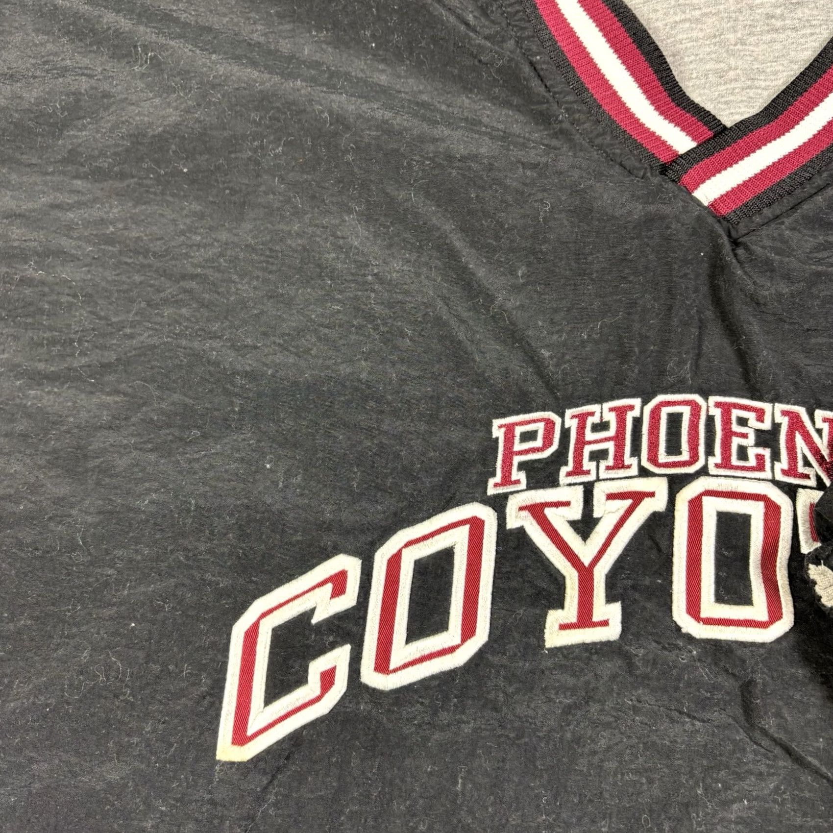 Starter VINTAGE 90s Phoenix Coyotes Starter Windbreaker Jacket 2XL Black Nylon Zip Size US XXL / EU 58 / 5 - 6 Thumbnail