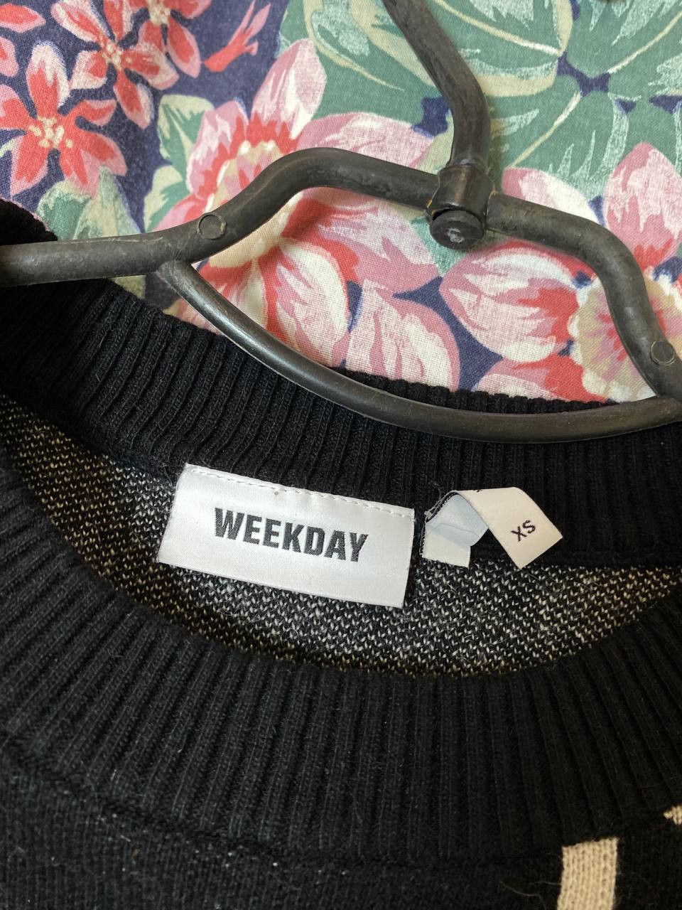 Vintage × Weekday Weekday Half Zip Sweatshirt Boxy Cropped Rap Skate Rock Size XS / US 0-2 / IT 36-38 - 2 Thumbnail