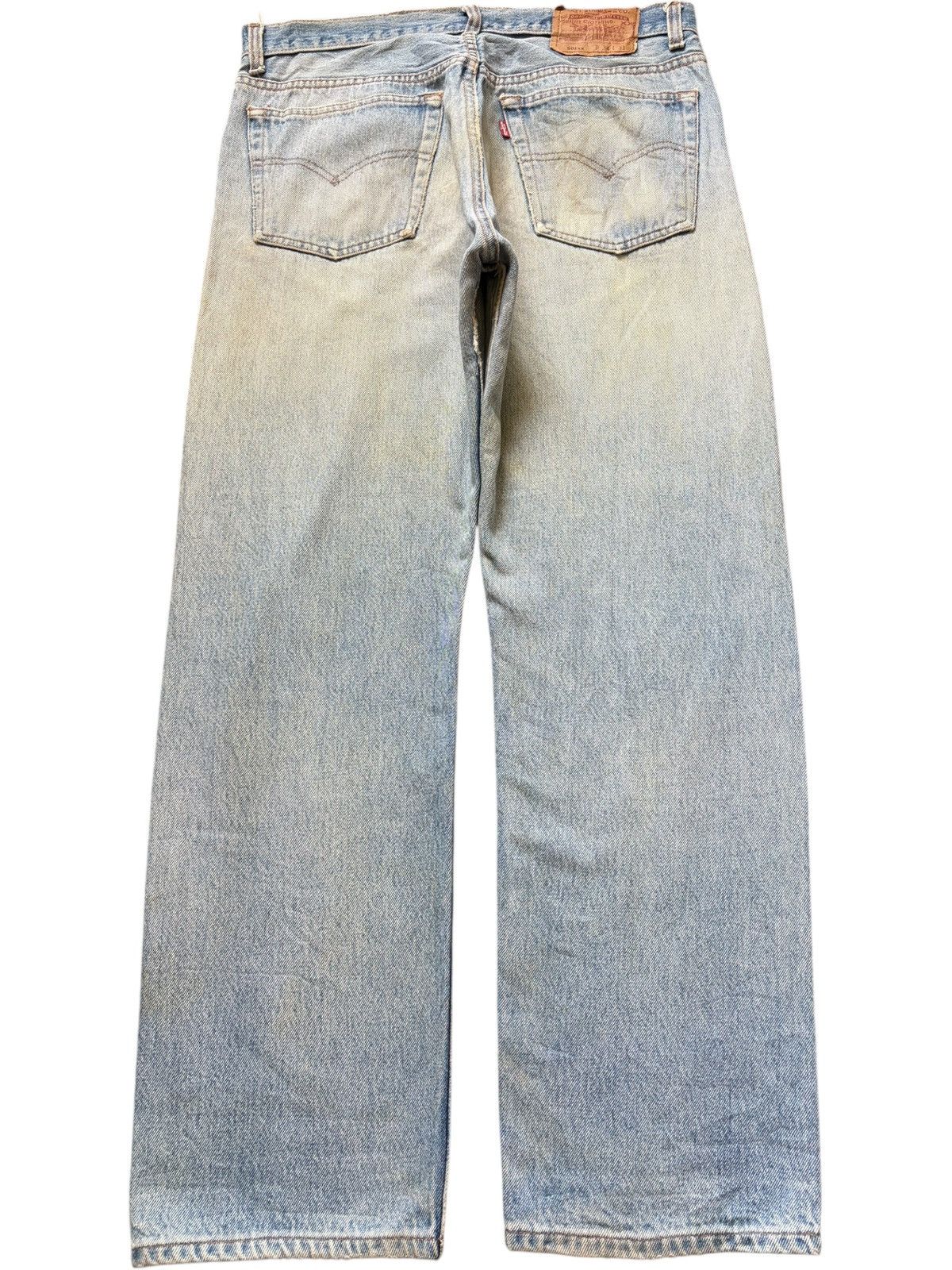 Levi's Vintage 90s Levis 501 Mud Wash Distressed Jeans Size US 32 / EU 48 - 2 Thumbnail