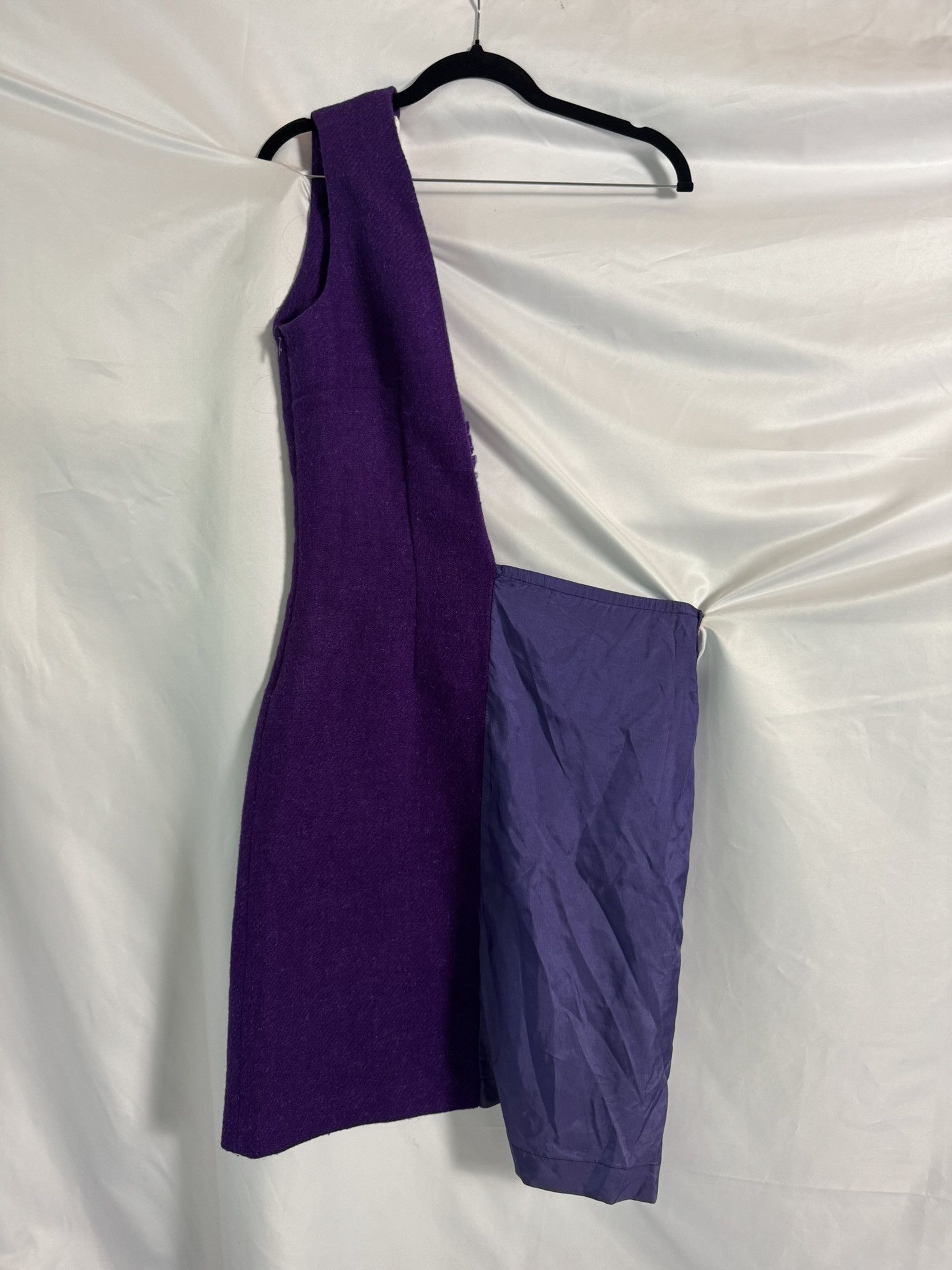 Maison Margiela Maison Martin Margiela FW1997–98 Purple Wool Apron Dress Size M / US 6-8 / IT 42-44 - 3 Thumbnail