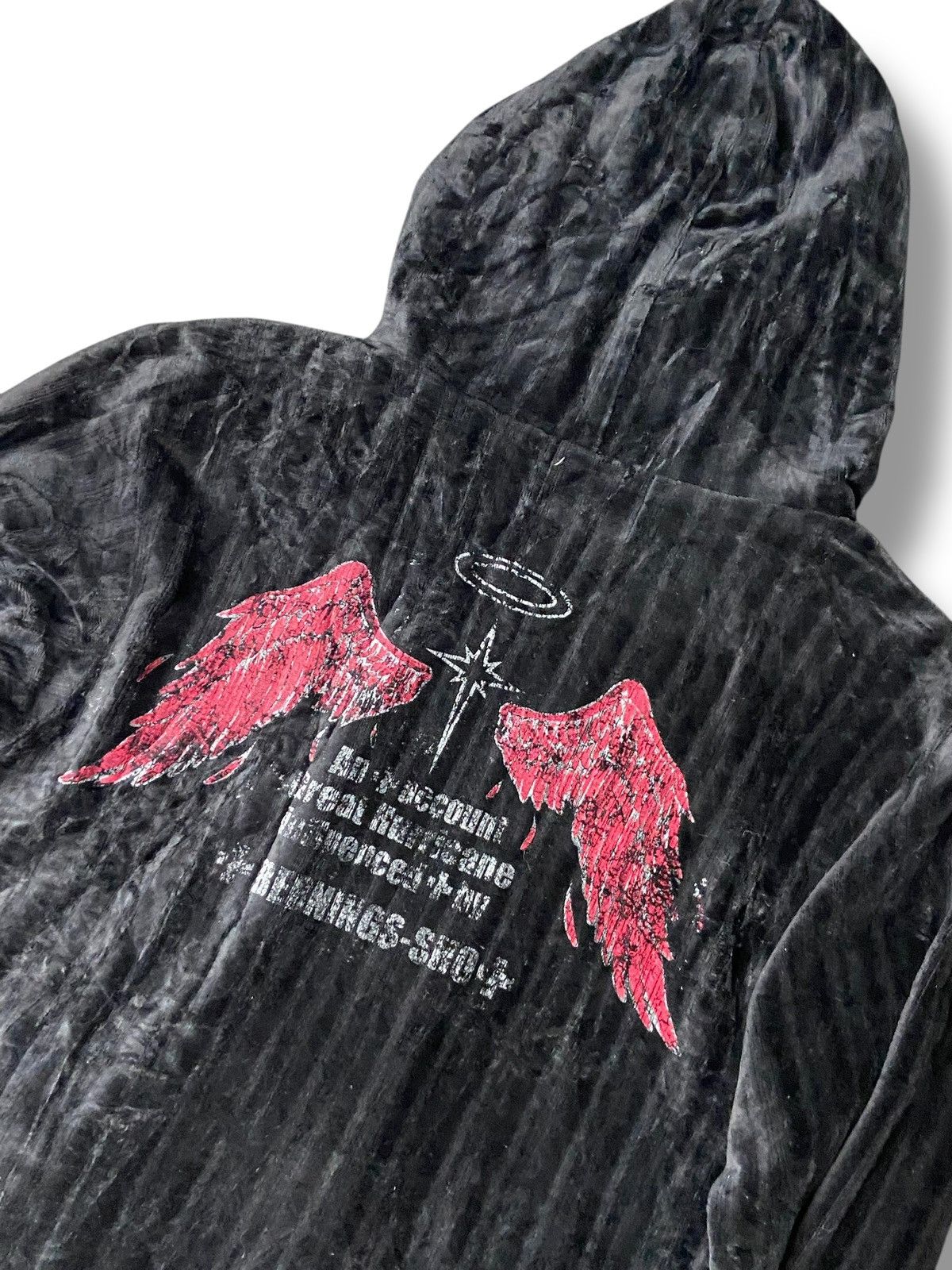 BERNINGS SHO Bernings Sho Grunge Velvet Full Zip Hoodie Jacket (152) Size US L / EU 52-54 / 3 - 5 Thumbnail