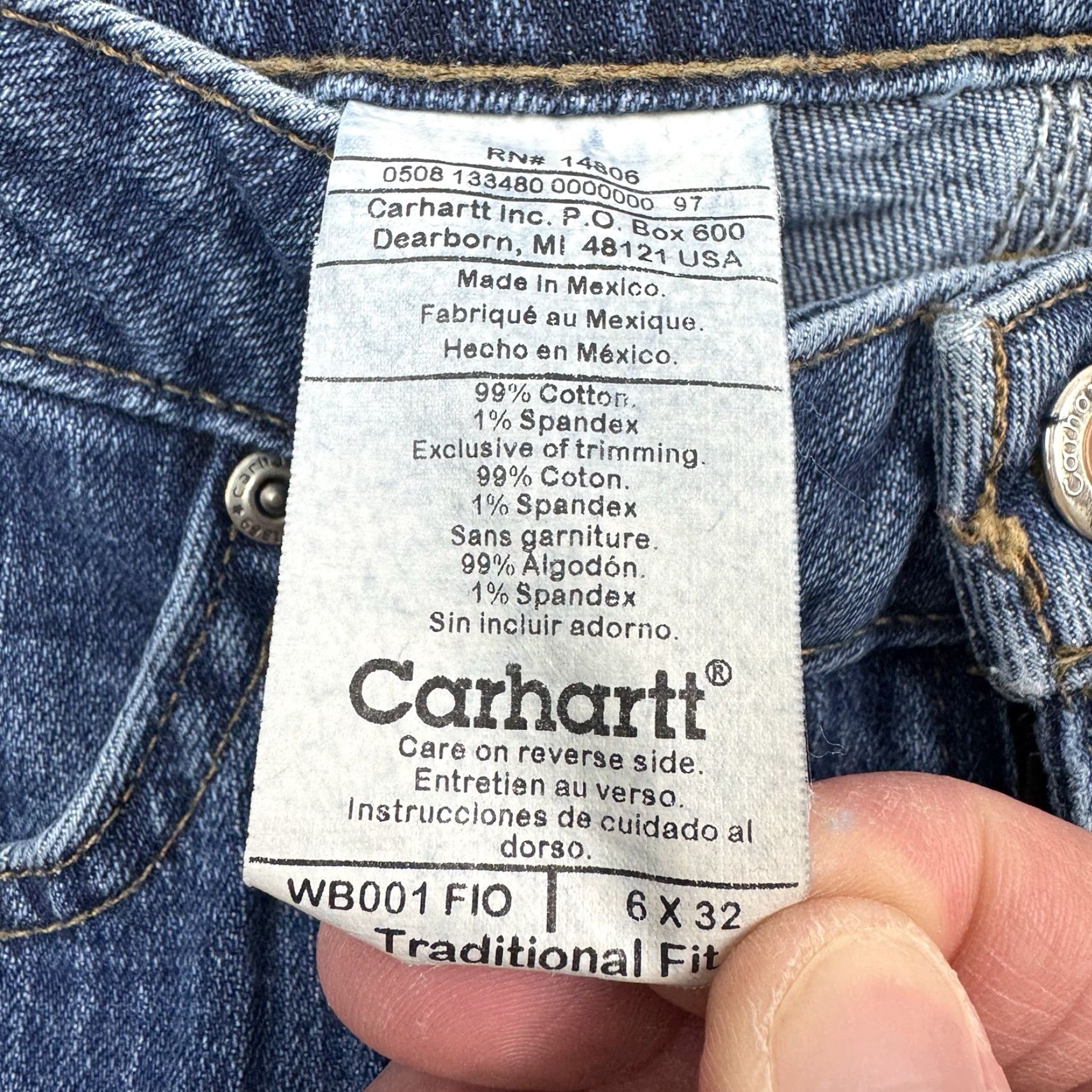 Carhartt VINTAGE Carhartt Jeans Womens 6 Blue Bootcut Traditional Fit Hipster Farm Y2K Size 28" / US 6 / IT 42 - 5 Thumbnail