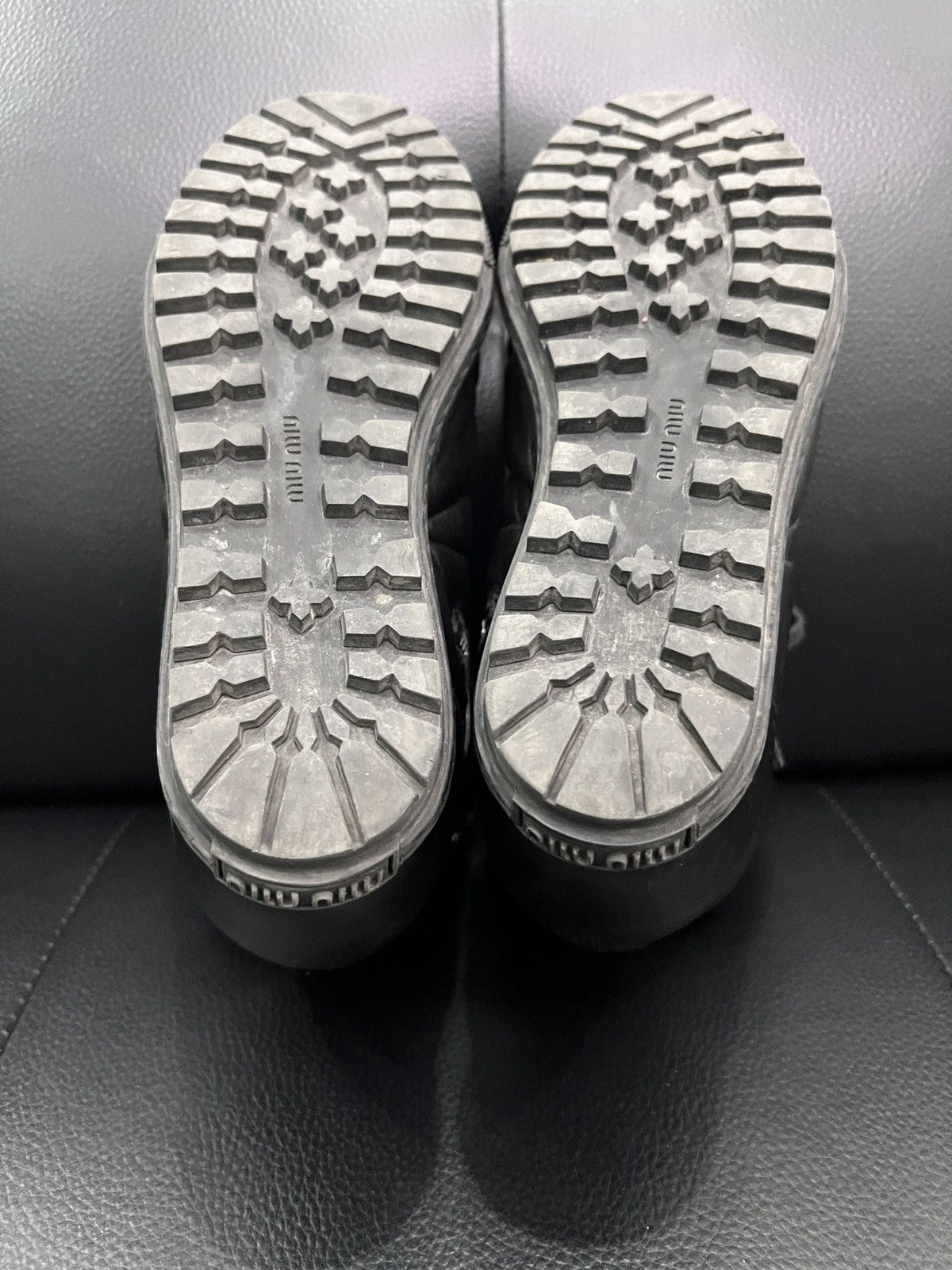Miu Miu Miu Miu Metal Toe Lace-Up Wedge High-Top Boots Size US 7.5 / IT 37.5 - 20 Thumbnail