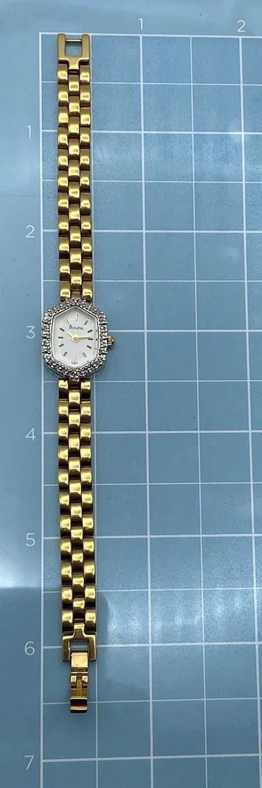 Bulova Vintage Bulova T6 Diamond Ladies Watch 1996 Gold Tone 98R04 Size ONE SIZE - 8 Thumbnail