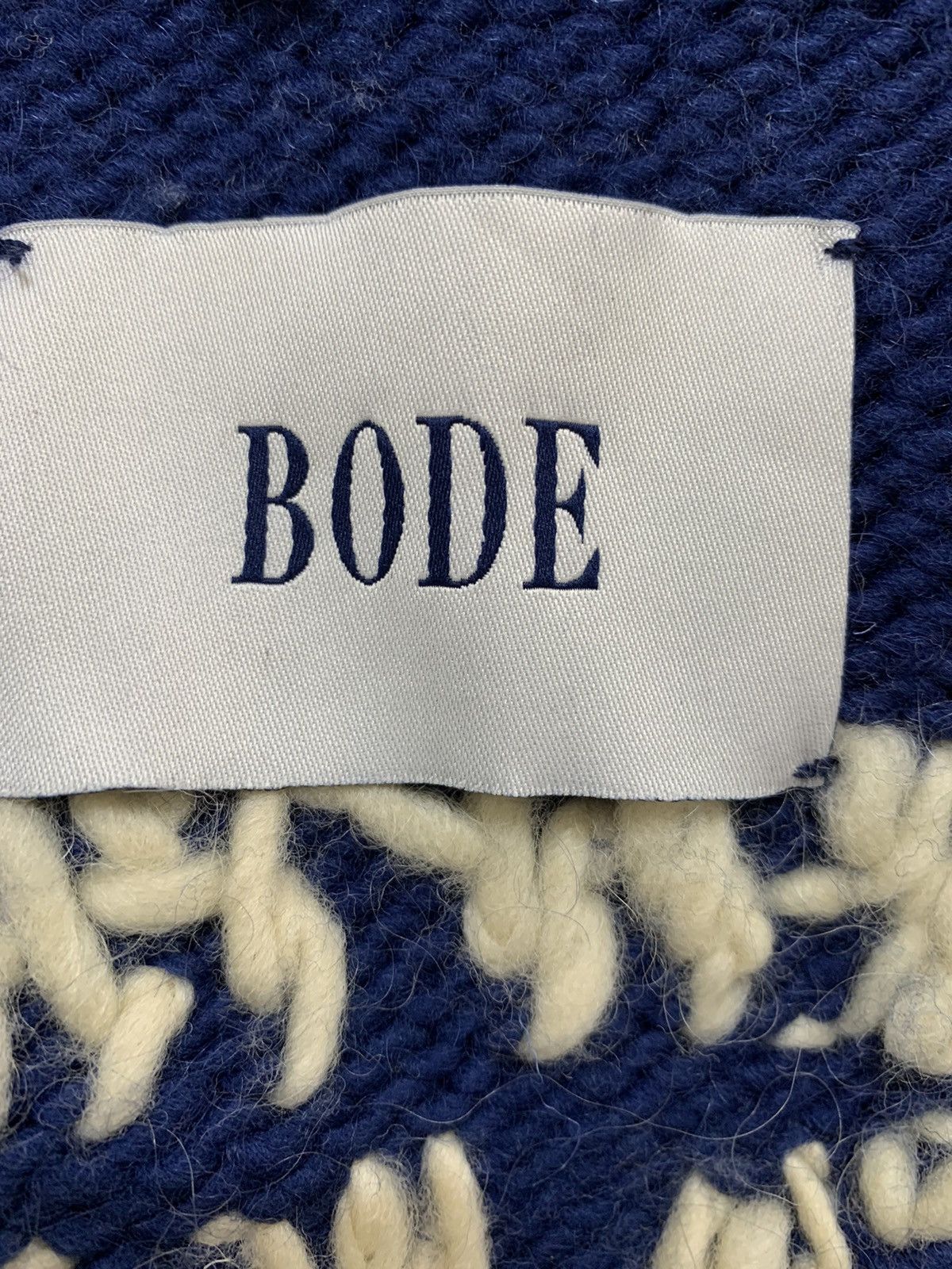 Bode Shawl-collar River Fish Cardigan in Blue Size US L / EU 52-54 / 3 - 6 Thumbnail