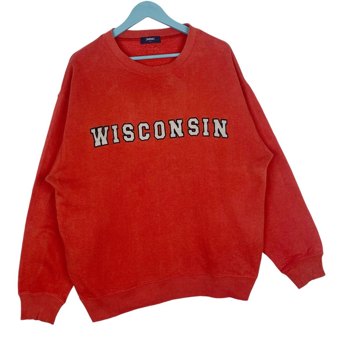 Designer × Other × Vintage Wisconsin Spellout Logo Sweatshirt Crewneck Pullover Jumper Size US L / EU 52-54 / 3 - 4 Thumbnail