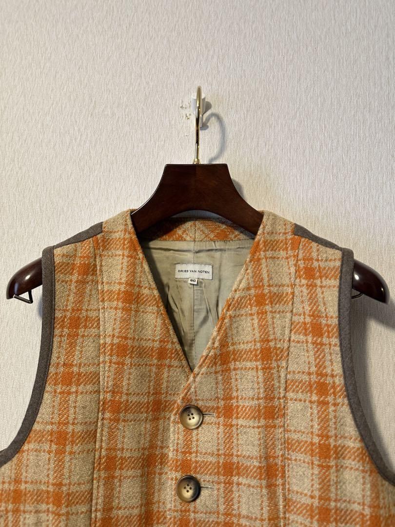 Dries Van Noten DRIES VAN NOTEN 1990s Wool Checkered Vest Size US L / EU 52-54 / 3 - 2 Thumbnail