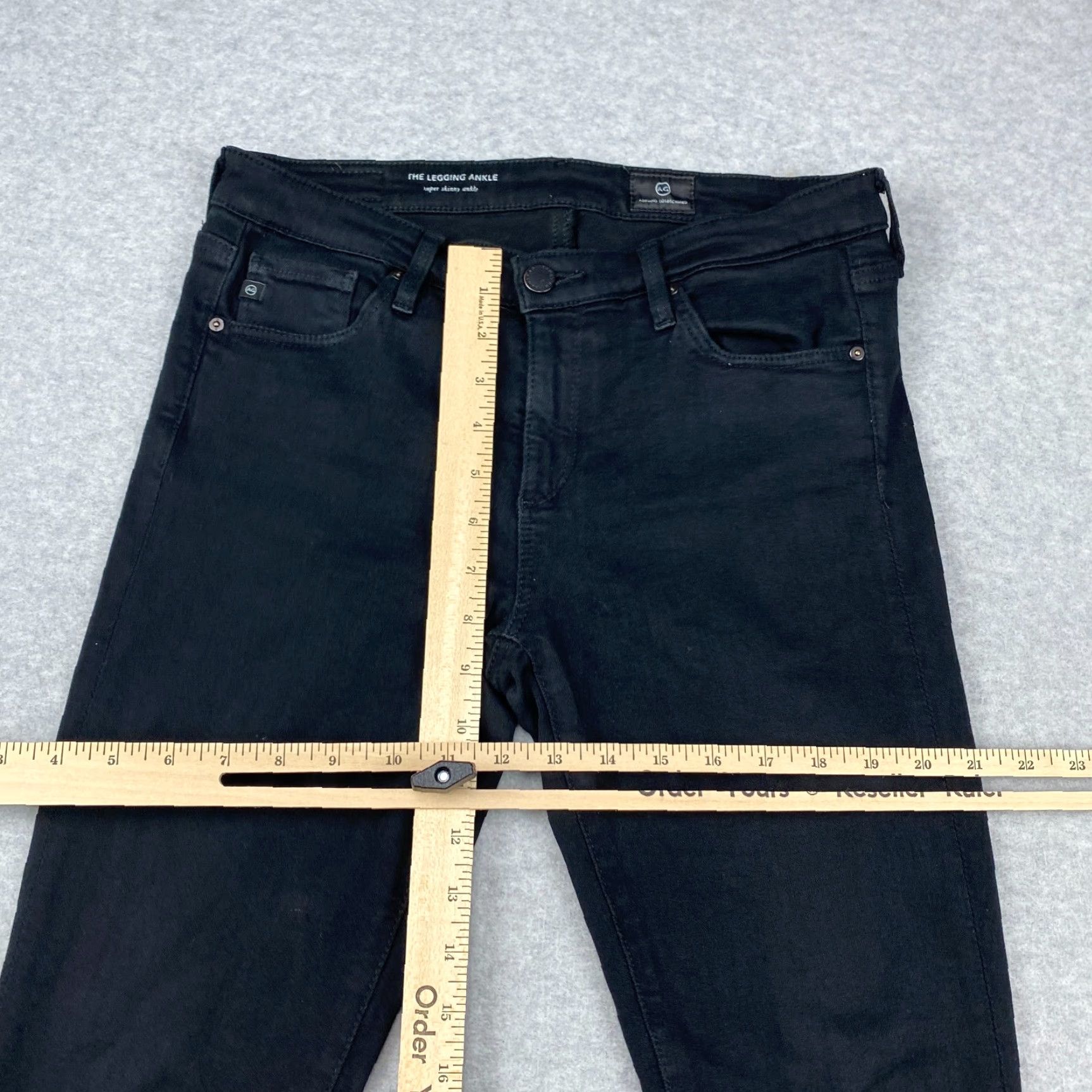 Vintage VINTAGE? No — Actually AG Adriano Goldschmied The Legging Ankle Jeans Womens 29 Black Super Skinny Size 29" - 4 Thumbnail