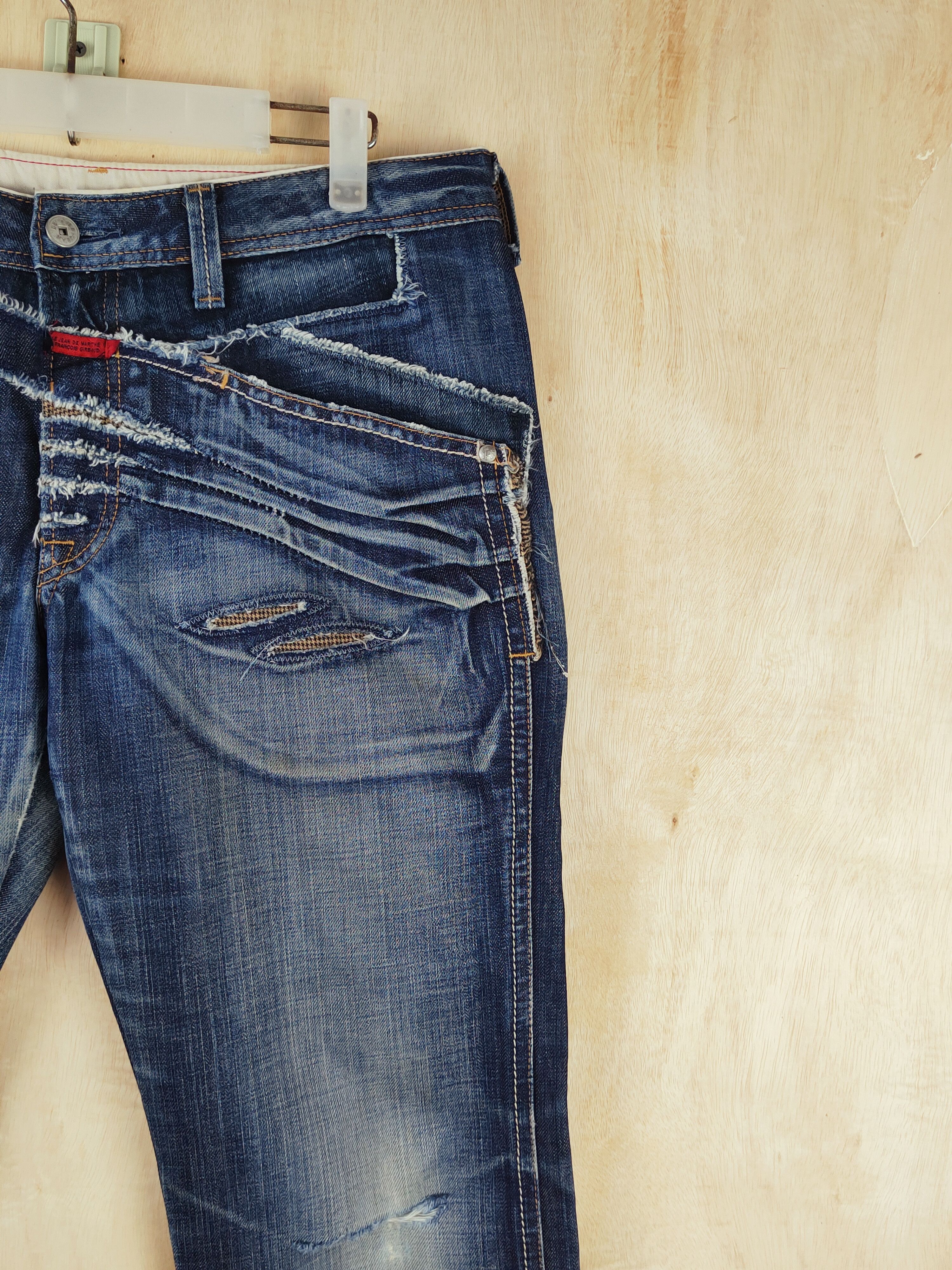 Marithe + Francois Girbaud Marithe Francois Girbaud Blue Distressed Ripped Jeans #S2671 Size US 34 / EU 50 - 5 Thumbnail