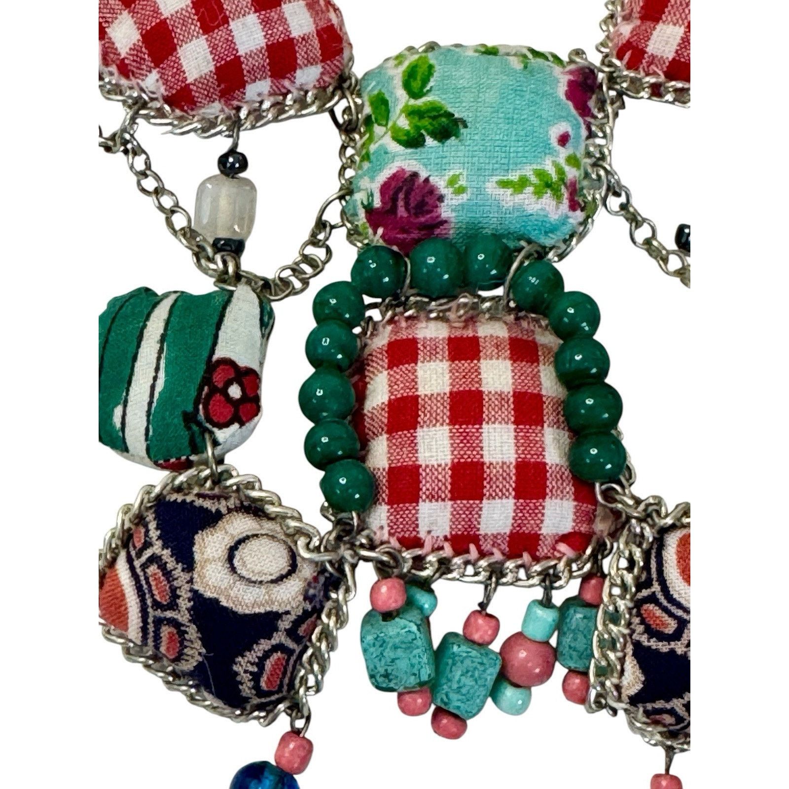 Other VINTAGE Handmade Italian Beaded Pillow Embellished Necklace Size ONE SIZE - 4 Thumbnail