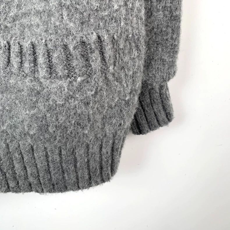 Prada Prada Size 38 Gray diamond-button knitted cardigan jacket s Size US XXS / EU 40 - 5 Thumbnail
