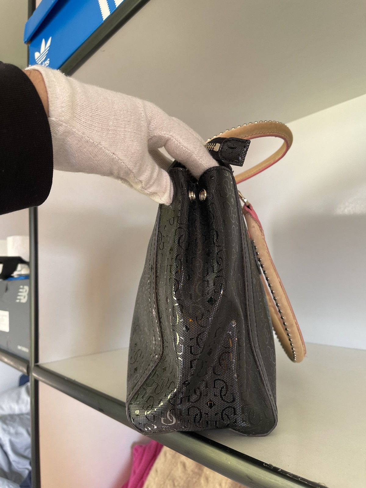 Guess × Vintage VINTAGE GUESS Y2K STYLE BLACK MONOGRAM BAG Size ONE SIZE - 6 Thumbnail