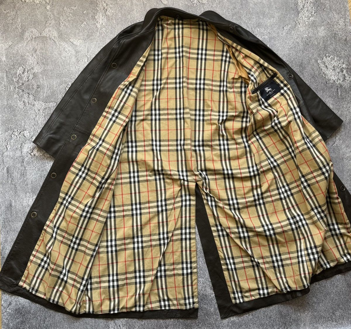 Burberry *SAMPLE* 80S BURBERRY LEATHER COAT VINTAGE Size US L / EU 52-54 / 3 - 4 Thumbnail