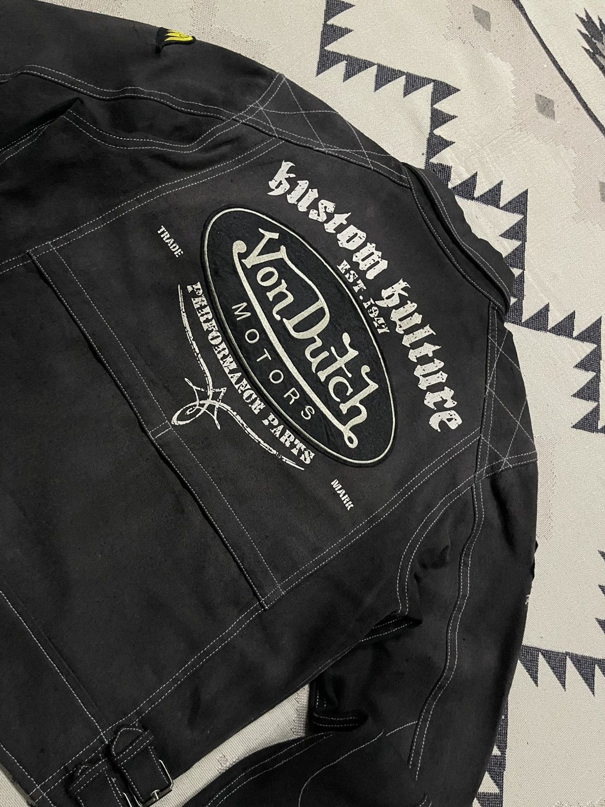 Von Dutch 2000s VON DUTCH MOTORS COTTON BIKER JACKETFADED JACKET Size US M / EU 48-50 / 2 - 17 Thumbnail