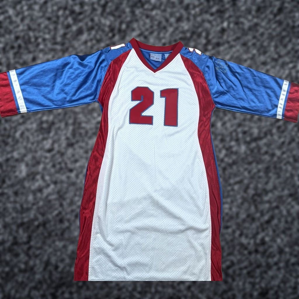 Vintage VINTAGE Meow Football Jersey T-Shirt XL Mens 90s Red Blue #21 Y2K Size US XL / EU 56 / 4 - 1 Thumbnail