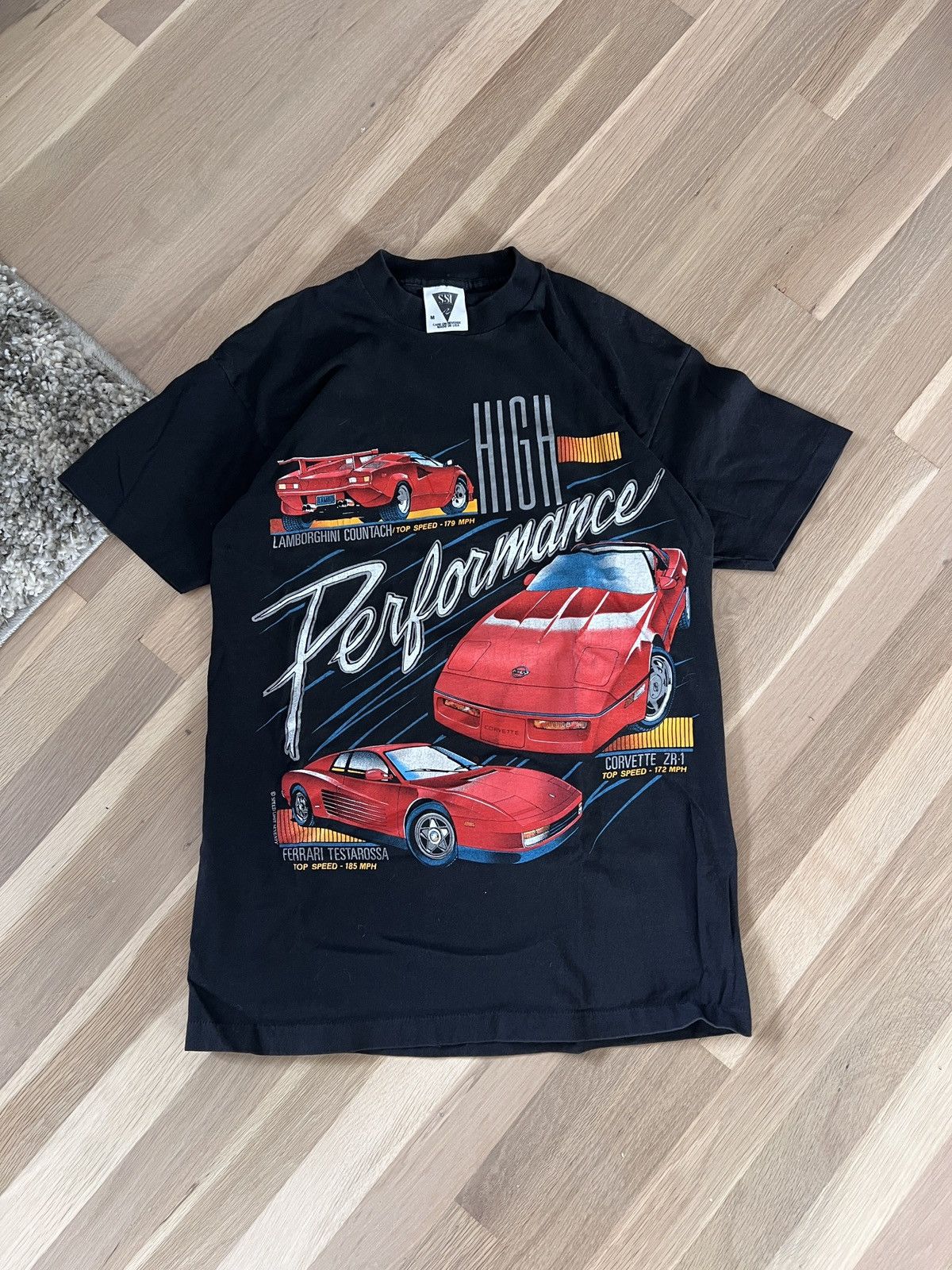 Vintage 90s SSI Lamborghini Ferrari High Performance T-Shirt Size US M / EU 48-50 / 2 - 1 Thumbnail