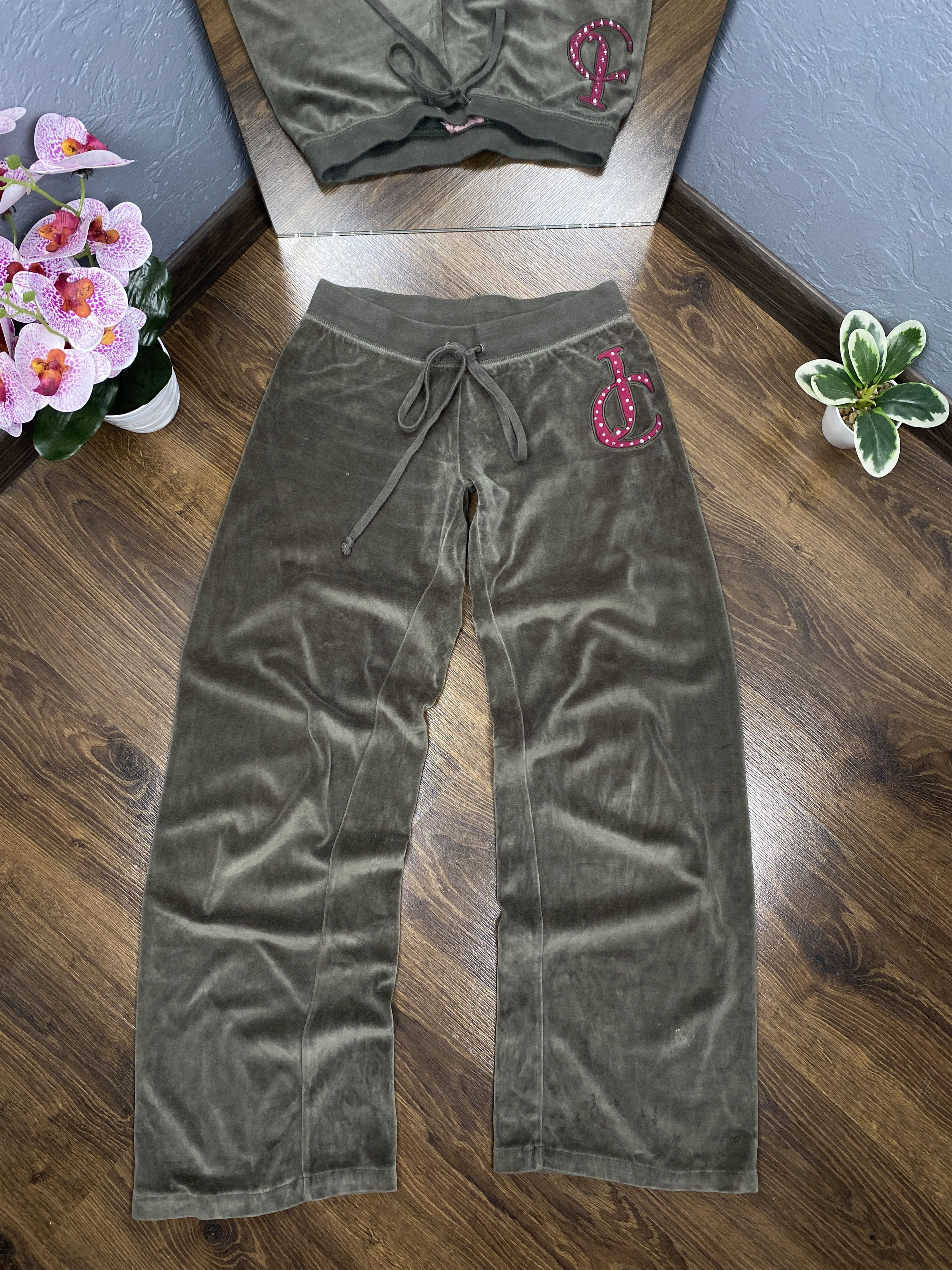 Juicy Couture × Vintage Juicy Couture Velour Track Suit Hoodie + Pants Size M / US 6-8 / IT 42-44 - 10 Thumbnail