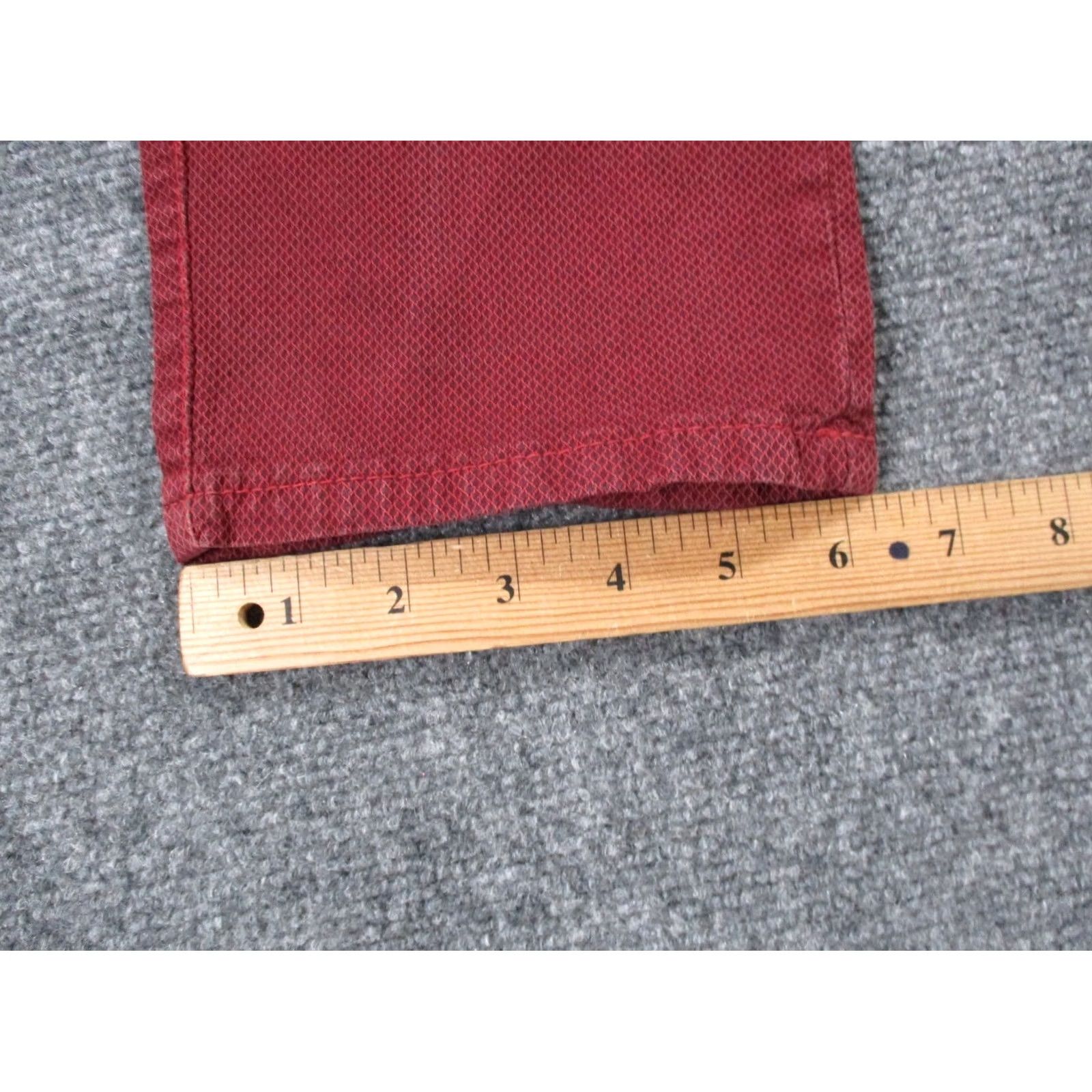 Etro Etro Mens Pants 32x34 Red Chino Straight Knit Cotton Lycra Button Zip Flat Front Logo Vintage: No Size US 32 / EU 48 - 5 Thumbnail