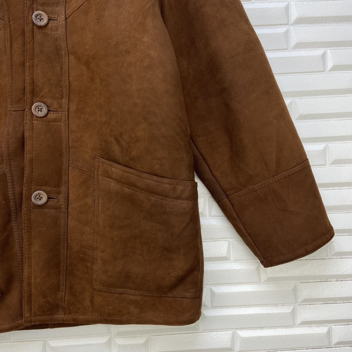 Genuine Leather Vintage Roberto Massini Too Shokai Sheepskin Sherling Coat Size US M / EU 48-50 / 2 - 7 Thumbnail