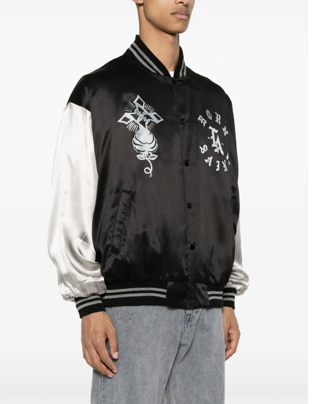 Born X Raised × Saint Michael Saint Michael x Born x Raised Satin Bomber size XL Size US XL / EU 56 / 4 - 8 Thumbnail
