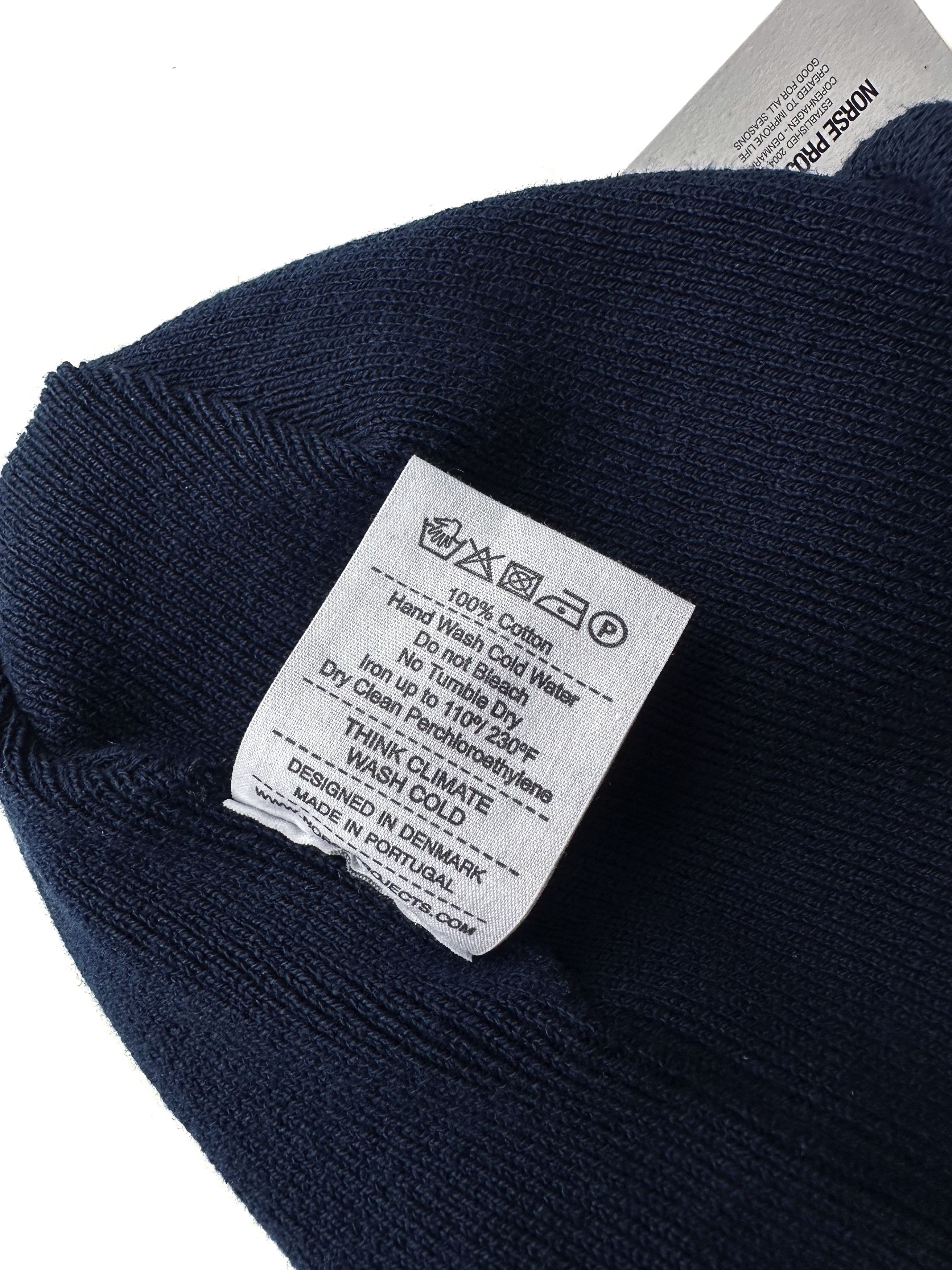 Norse Projects Norse Projects Navy MYA Cotton Beanie hat Size ONE SIZE - 6 Thumbnail