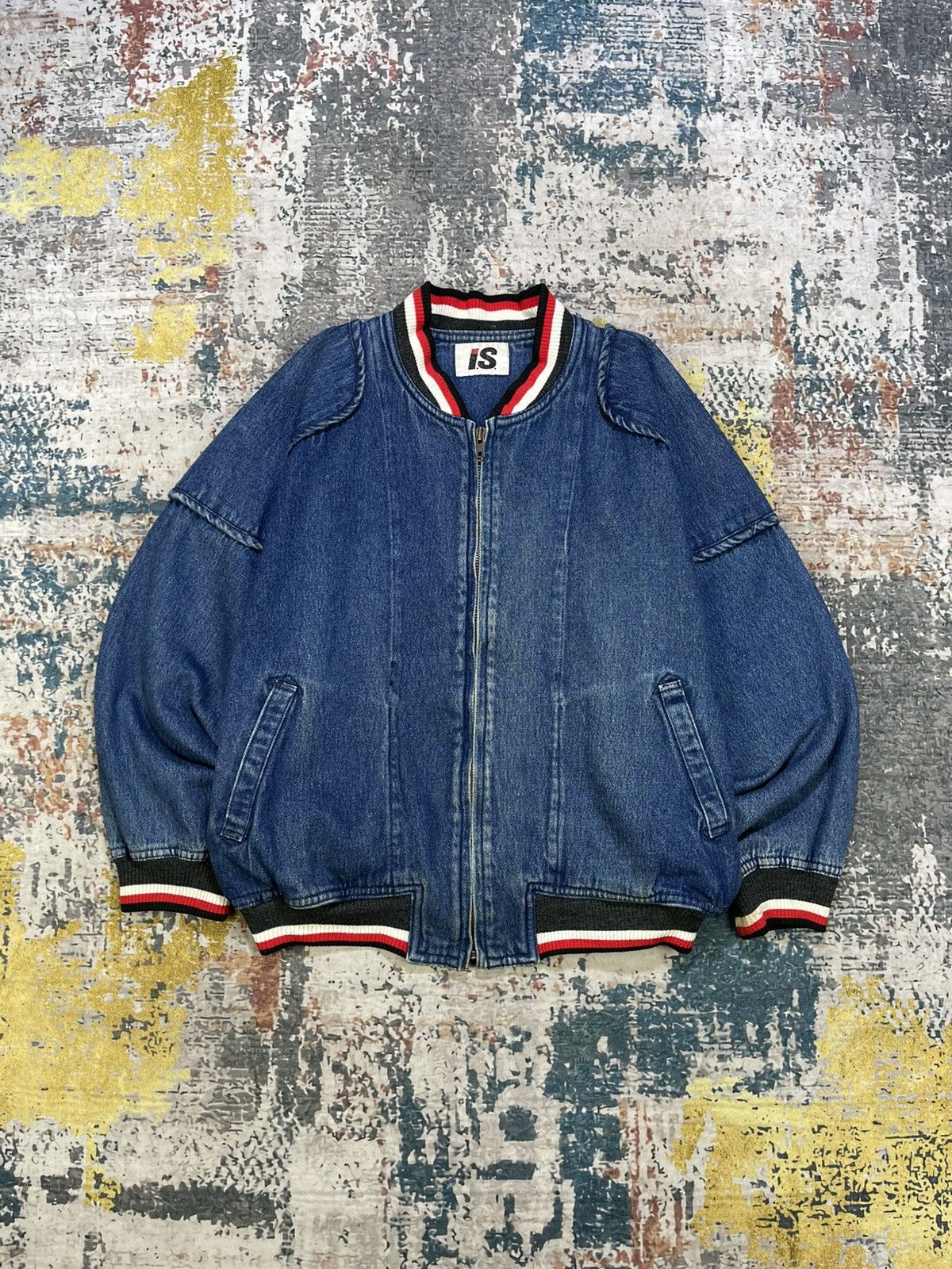Issey Miyake Vtg 80s Issey Miyake 84,85 AW Collection Denim Bombers Size US L / EU 52-54 / 3 - 2 Thumbnail