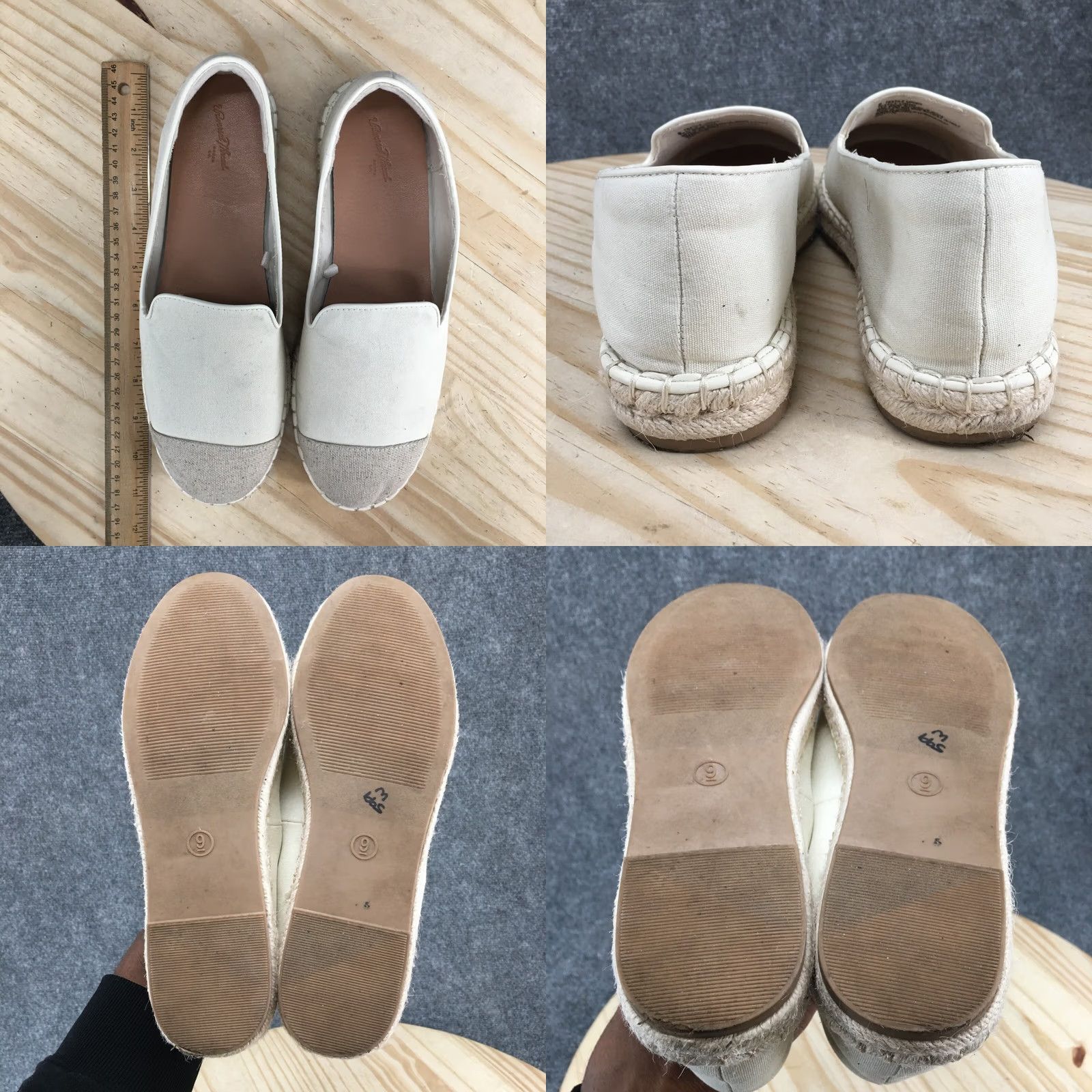 Vintage Universal Thread Skipper Espadrille Loafer Flats Beige Fabric Sandals Womens 9 Size US 7 / IT 37 - 8 Thumbnail