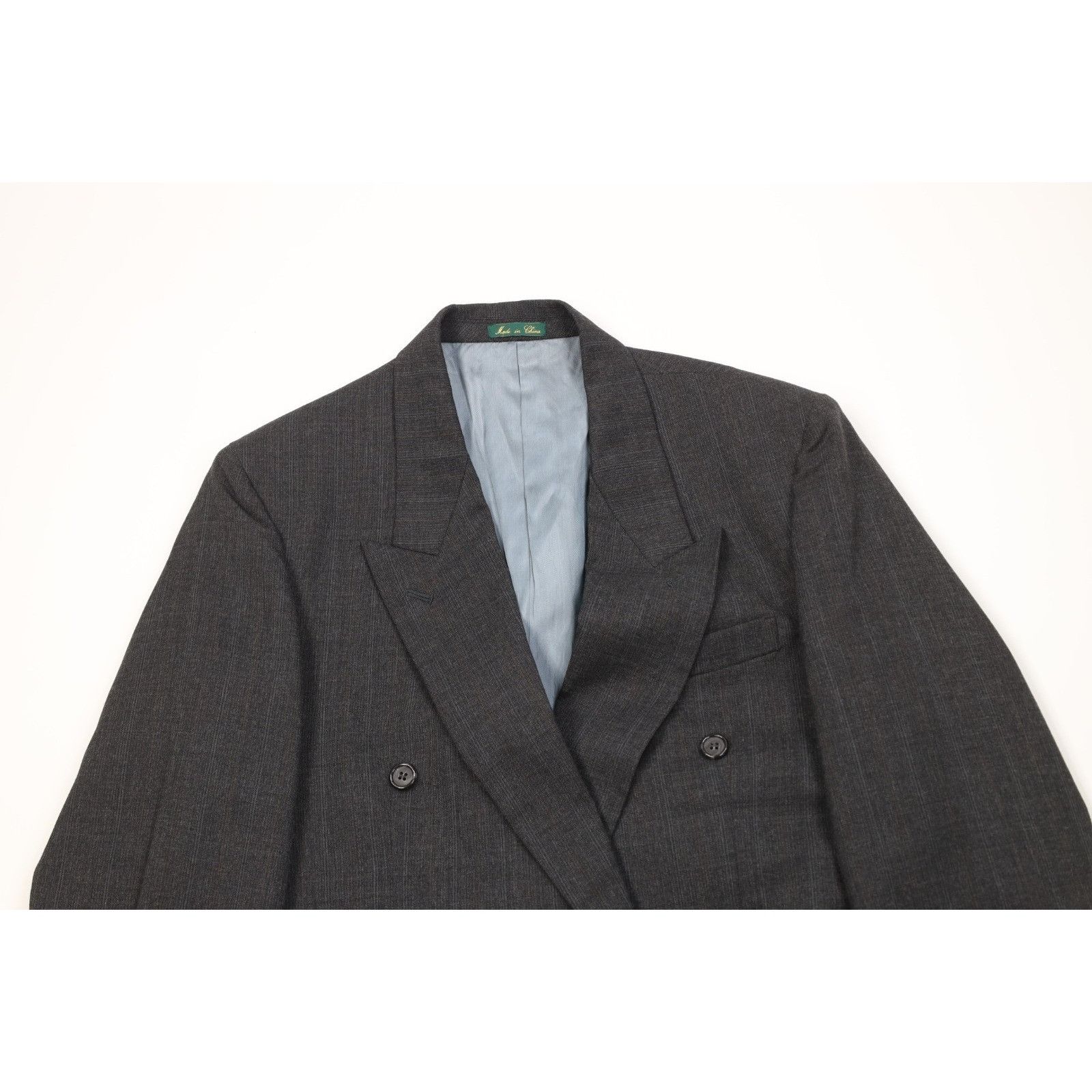 Vintage Vintage 80s 90s Wool Blend 2 Piece Double Breasted Suit Size 38R - 3 Thumbnail