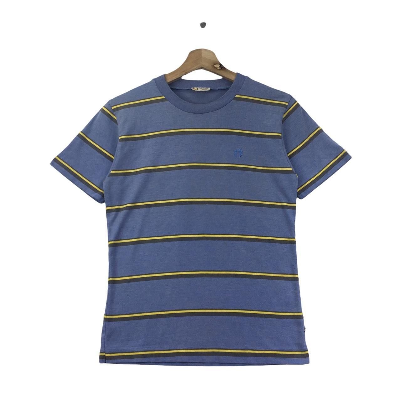 Hang Ten Vtg 80’ HANG TEN SURFING Hawaii Striped Blue Tee Shirt Size US M / EU 48-50 / 2 - 1 Thumbnail
