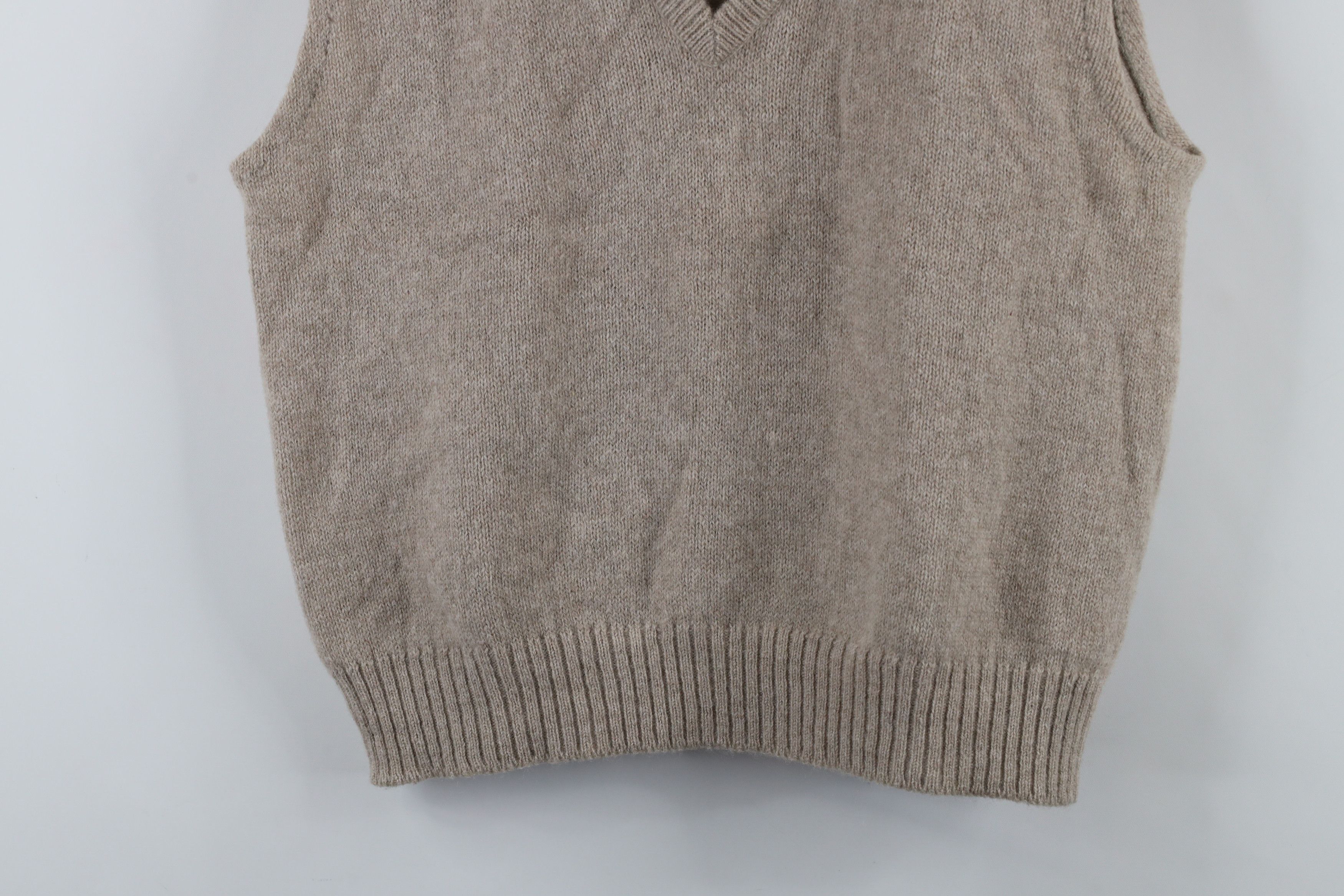 Vintage Vintage 70s Streetwear Blend Knit Sweater Vest Beige USA Size US L / EU 52-54 / 3 - 3 Thumbnail