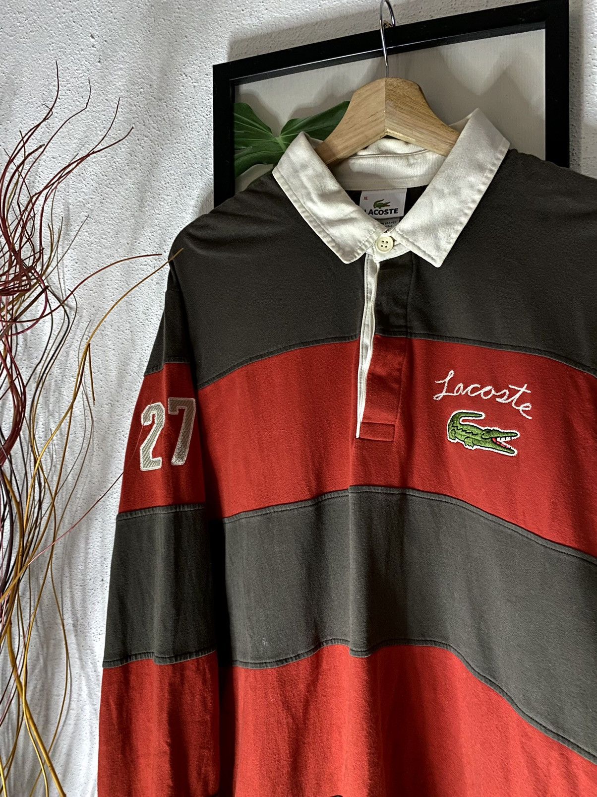 Designer Vintage Lacoste Stripe 27 Size US L / EU 52-54 / 3 - 2 Thumbnail