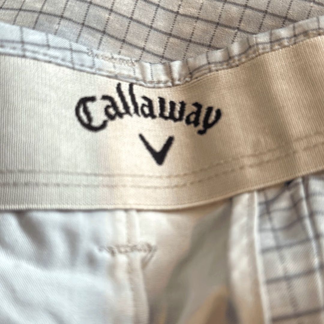 Callaway Callaway Performance DriFit Mens Golf Shorts Pockets SZ 36 Gray Check Chino Sports Mens 36 Gray Size US 36 / EU 52 - 4 Thumbnail