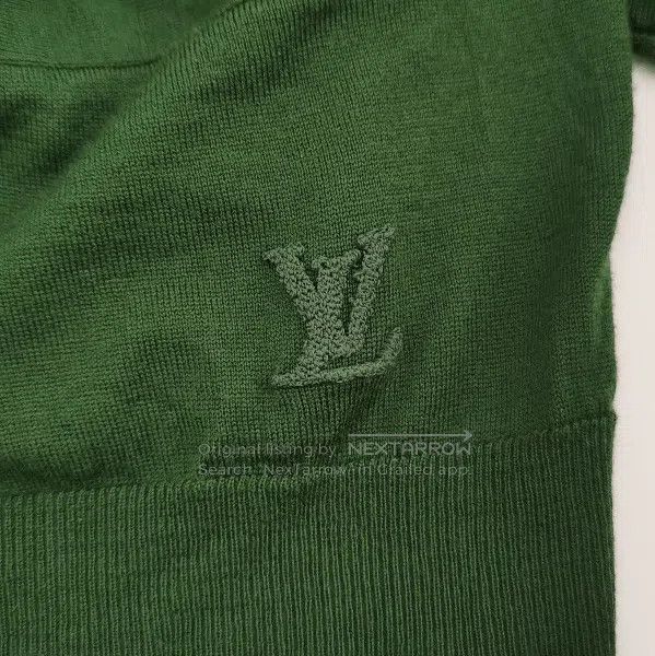 Louis Vuitton Louis Vuitton Green Wool V-Neck Cardigan. Size US M / EU 48-50 / 2 - 2 Thumbnail