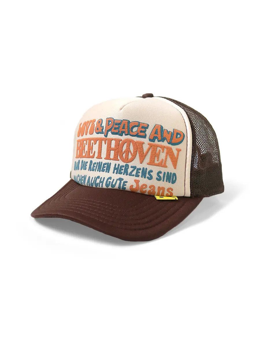 Kapital [OS] Love & Peace Beethoven Trucker in Brown/Kinari (SS21) Size ONE SIZE - 6 Thumbnail