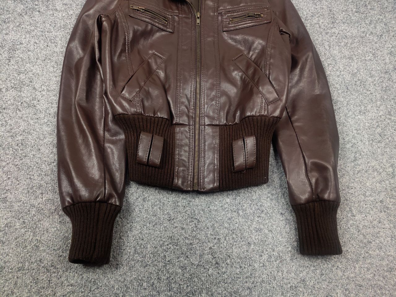 If Six Was Nine Vintage Y2K punk Cropped Leather Zip Jacket LGB JPG Style Size L / US 10 / IT 46 - 4 Thumbnail