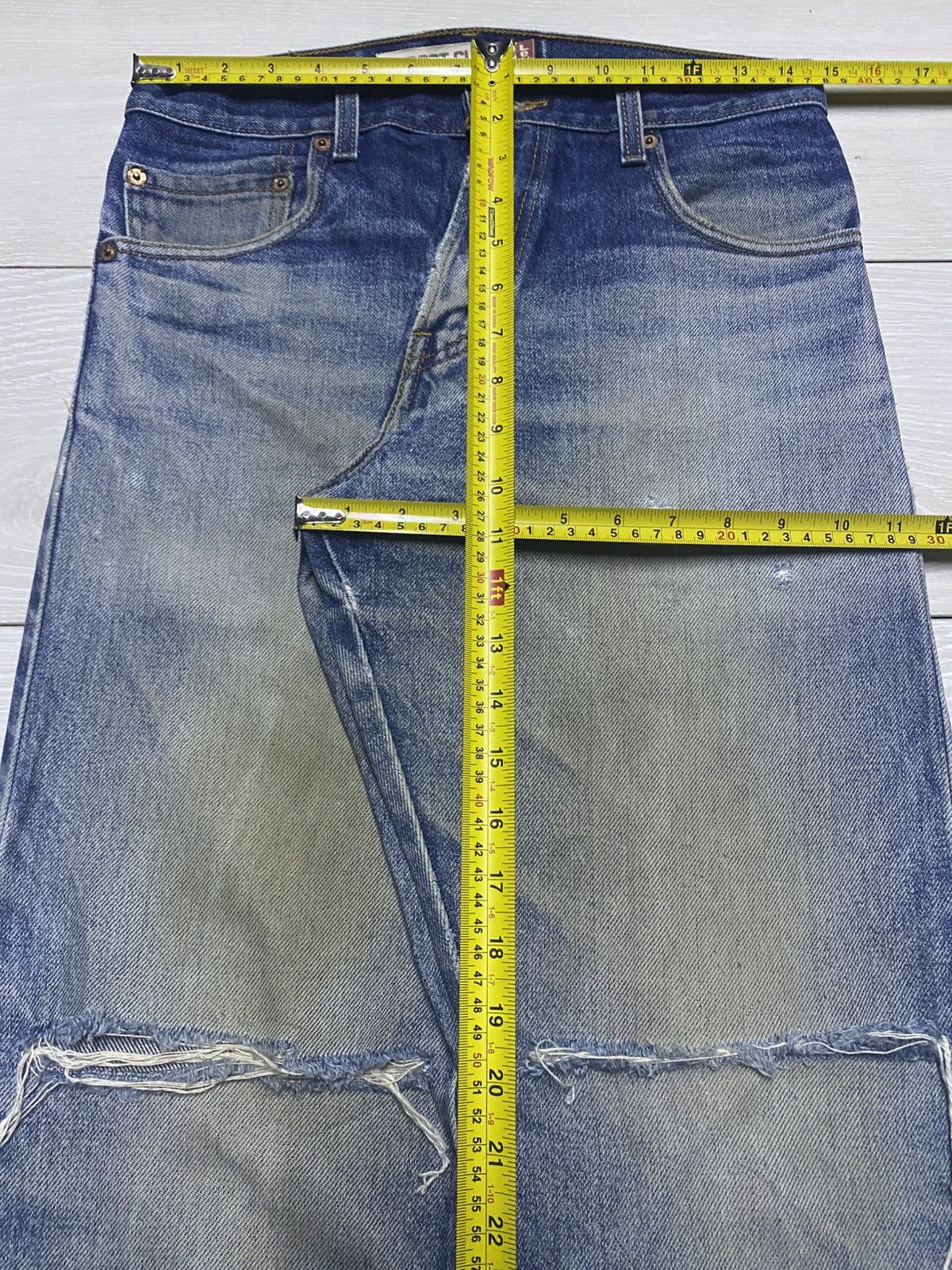 Levi's Vintage Levis 517 Mud Wash Distressed Bootcut Jeans Size US 29 - 16 Thumbnail