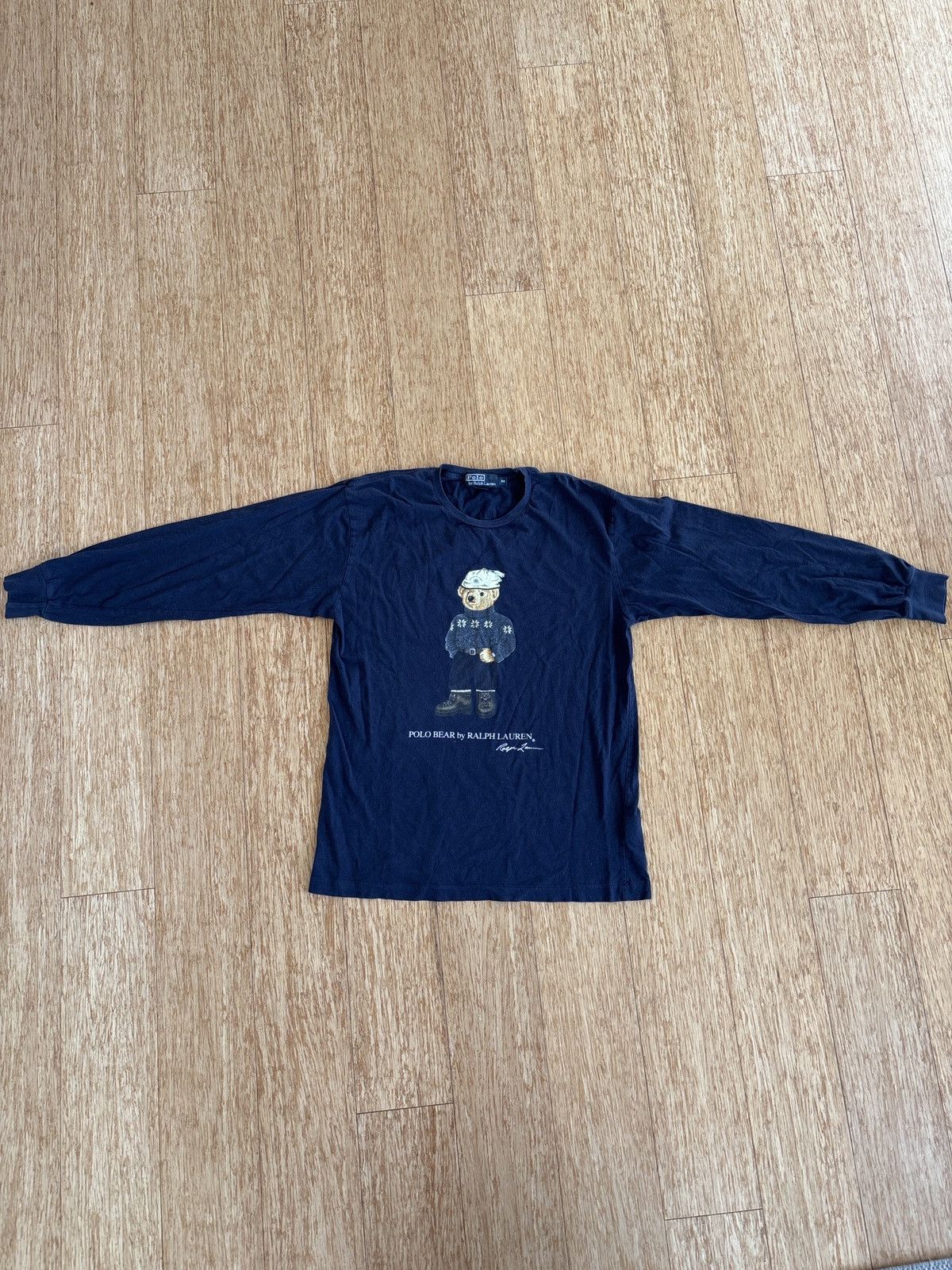 Polo Ralph Lauren 90s Polo Bear by Ralph Lauren Navy Long Sleeve Size US M / EU 48-50 / 2 - 1 Thumbnail