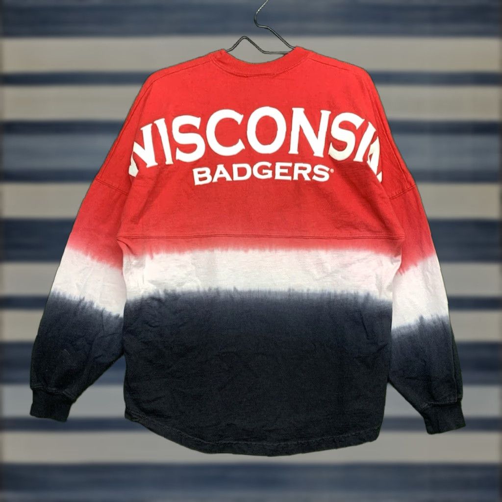 ESPIRIT VINTAGE Spirit Wisconsin Badgers Spirit Jersey Mens S Red White Blue Tie Dye 90s Y2K AOP Shirt Mens Size US S / EU 44-46 / 1 - 1 Thumbnail