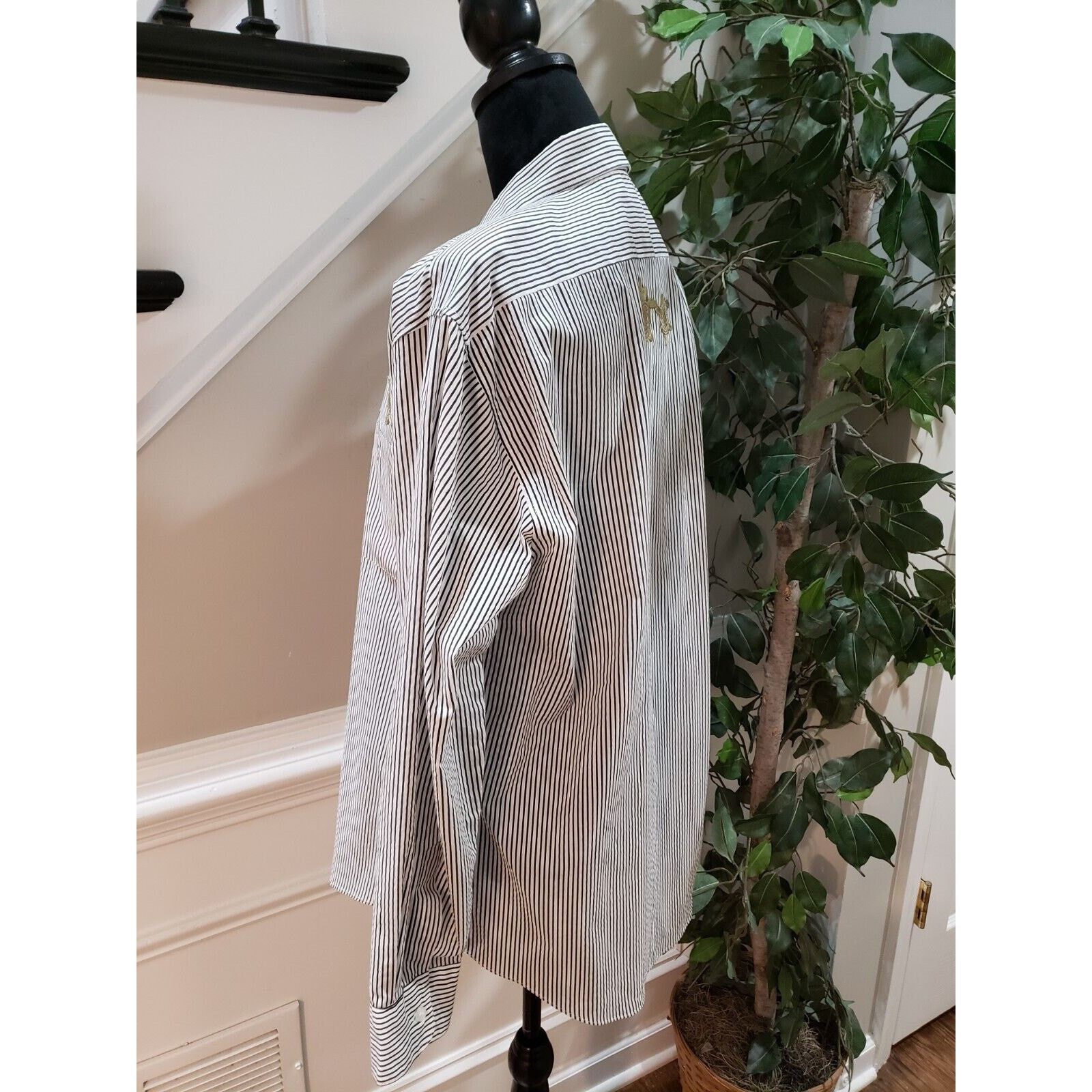 Other Vintage Striped Polyester Long Sleeve Button Down Shirt M Size M / US 6-8 / IT 42-44 - 6 Thumbnail