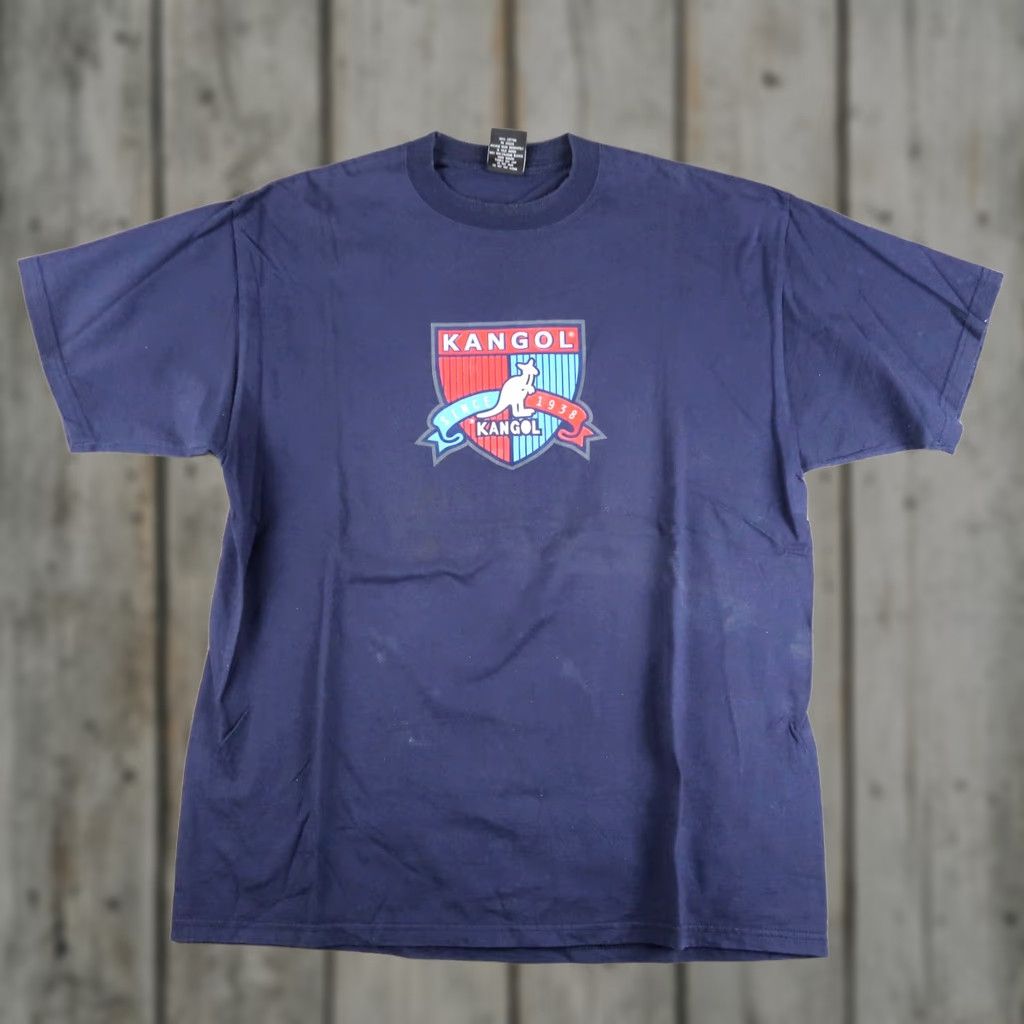 Kangol VINTAGE Kangol Hat Cap Graphic T Shirt Men’s L Made In USA Navy Blue 90s Hip Hop Tee Shirt Mens L Size US L / EU 52-54 / 3 - 1 Thumbnail