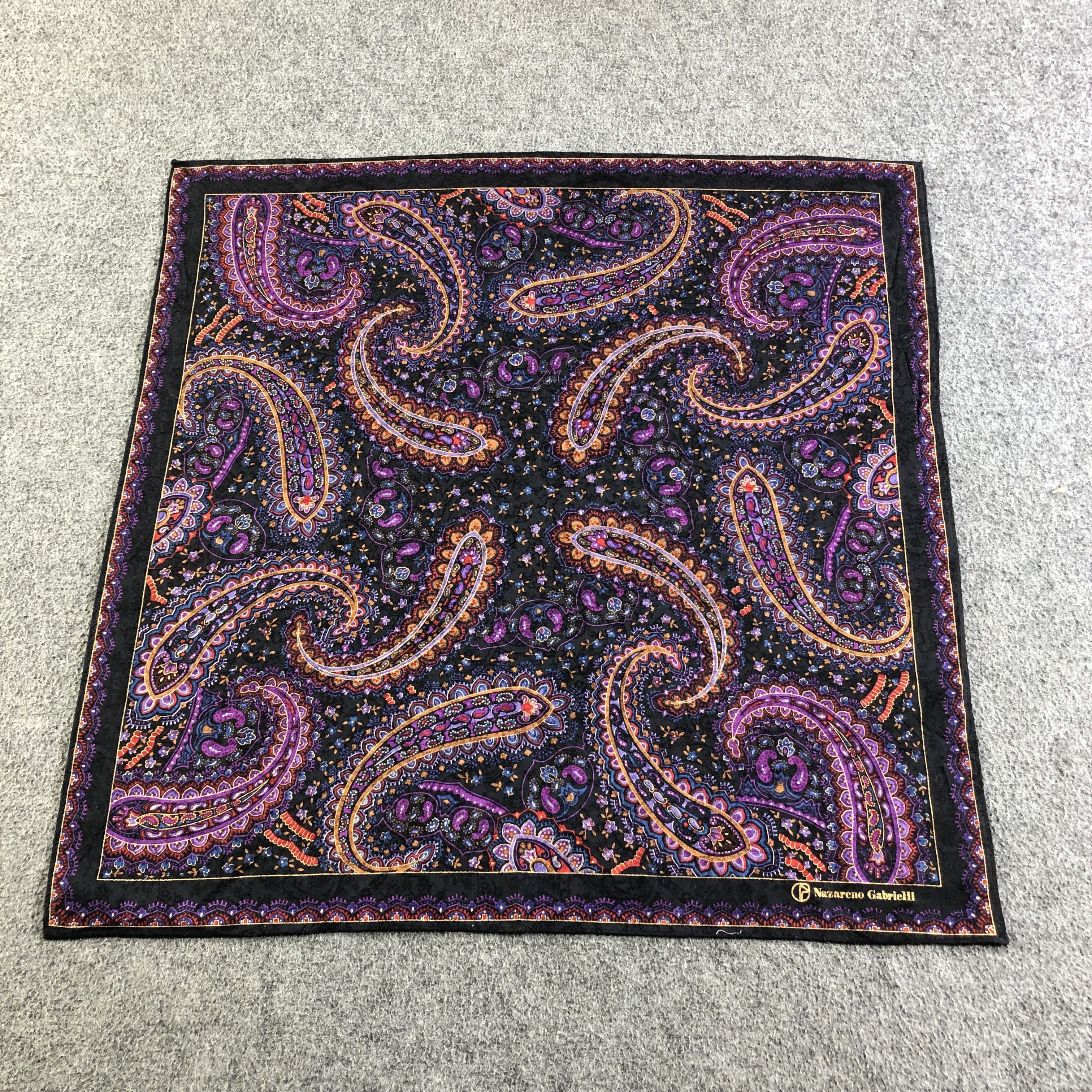 Nazareno Gabrielli Nazareno Gabrielli Paisley Handkerchief Neckerchief H2319 Size ONE SIZE - 1 Thumbnail