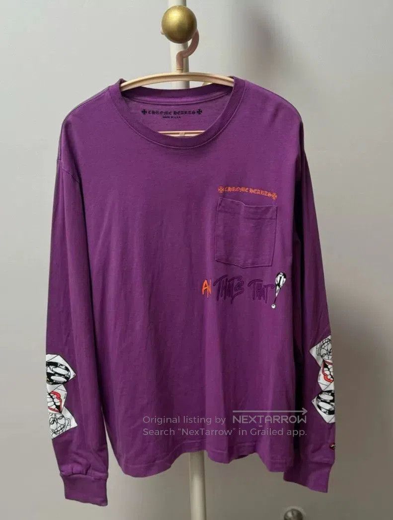 Chrome Hearts chromehearts long sleeve purple shirt size L. Size US L / EU 52-54 / 3 - 1 Thumbnail