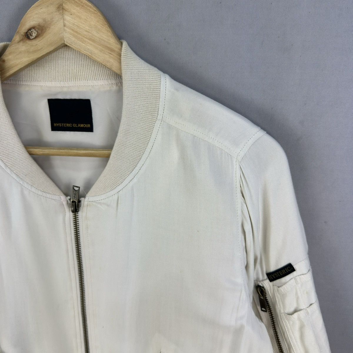 Hysteric Glamour Vintage 2000s HG Embroidered Logo Rayon Bomber Jacket Size US S / EU 44-46 / 1 - 2 Thumbnail