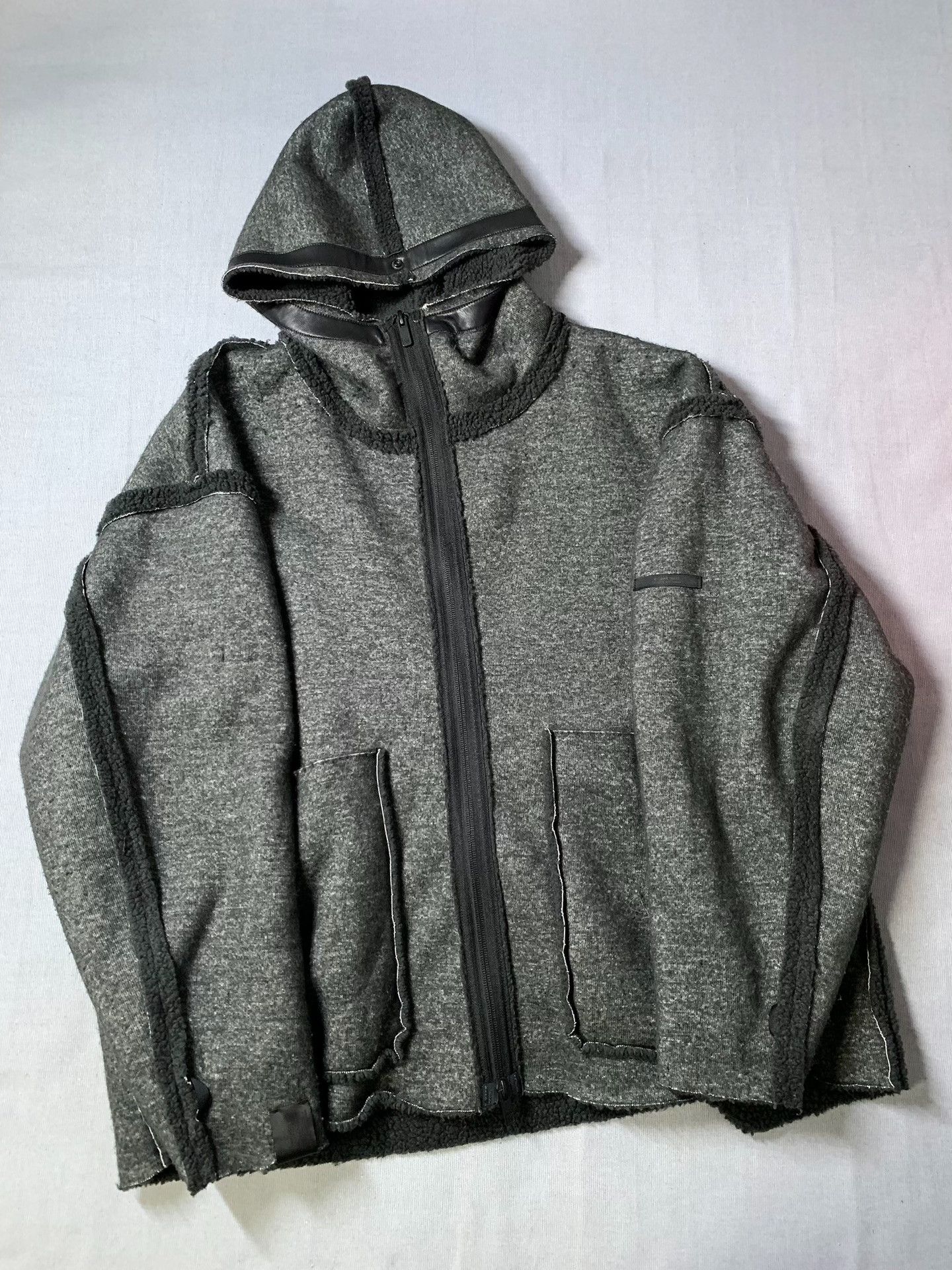 N.Hoolywood N.HOOLYWOOD Reversible Fleece Hooded Jacket Size US XXS / EU 40 - 1 Thumbnail