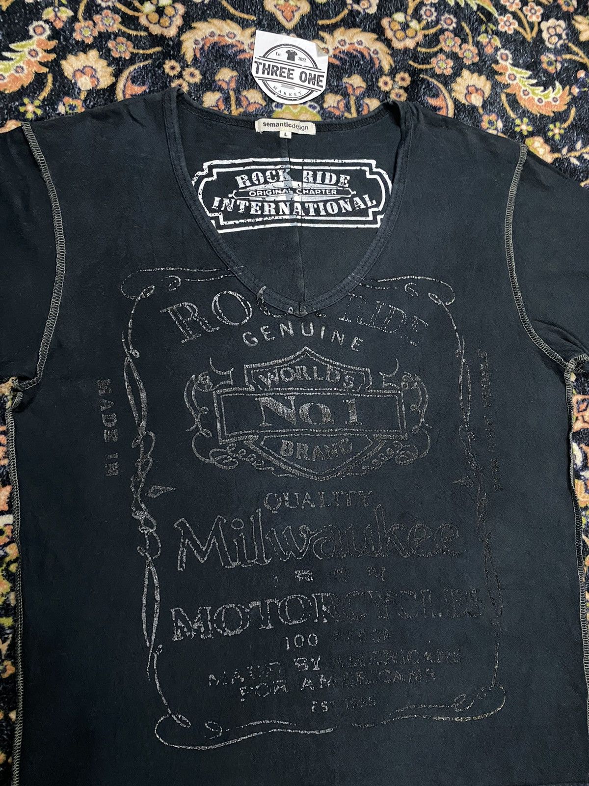 Beauty Beast × If Six Was Nine × semanticdesign Semantic design contrast stich rock ride t shirt Size US L / EU 52-54 / 3 - 2 Thumbnail