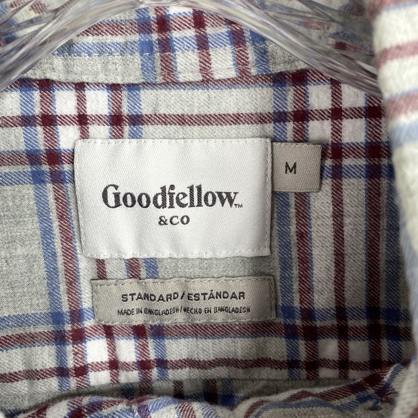 Vintage Goodfellow & Co Flannel Shirt Mens M Gray Plaid Cotton Button-Up Casual Winter Fall Size US M / EU 48-50 / 2 - 5 Thumbnail